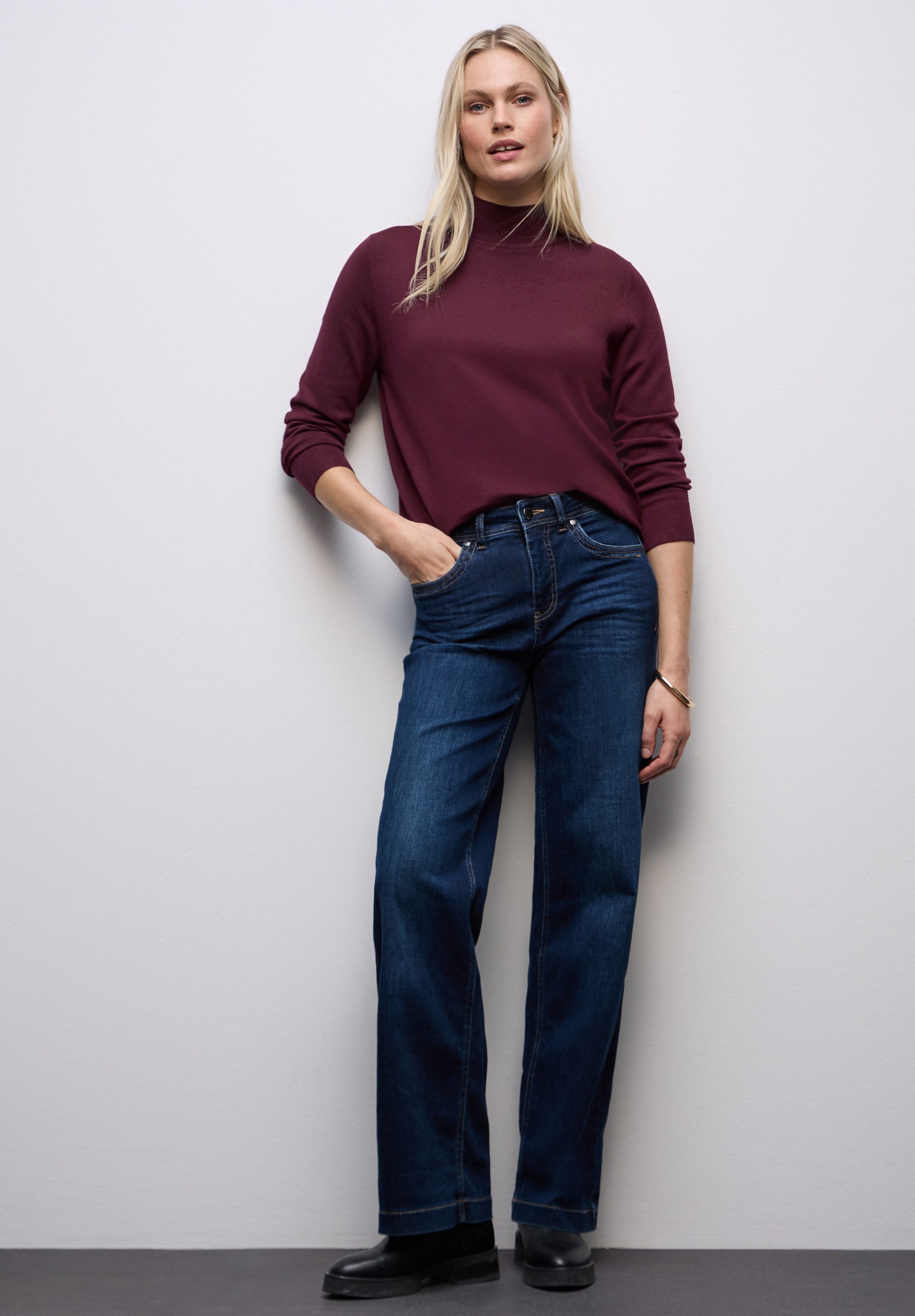 STREET ONE Rollkragenpullover Feinstrick