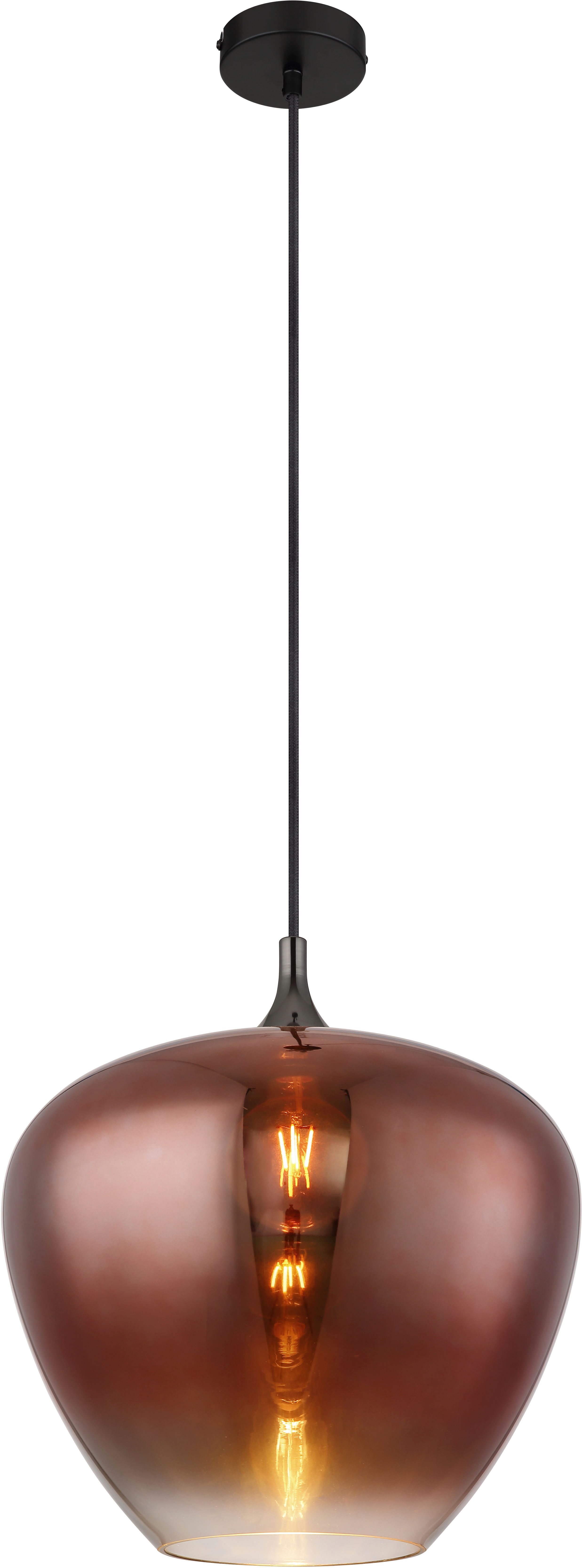 GLOBO LIGHTING Hängeleuchte MAXY, ohne Leuchtmittel, Hängelampe Glas gefärbt, klar verlaufend, Esszimmer Esstisch