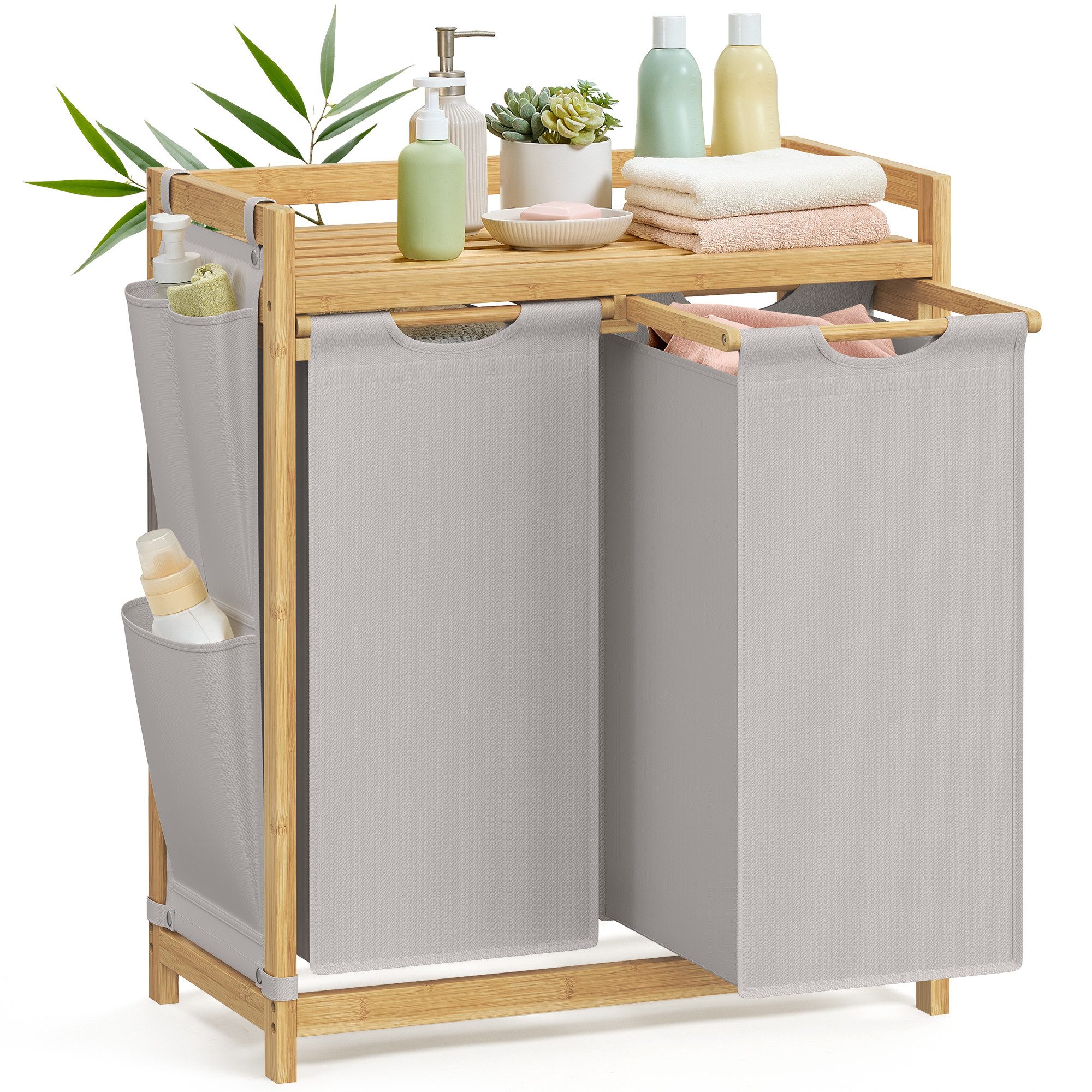 SONGMICS Wäschekorb Wäschekorb, Wäschekorb 2/3/4 Fächer, günstig online kaufen