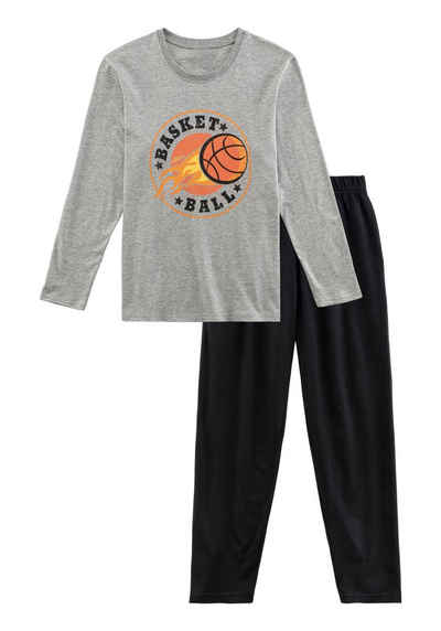 AUTHENTIC LE JOGGER Pyjama (2 tlg., 1 Stück) mit Basketball-Aufdruck