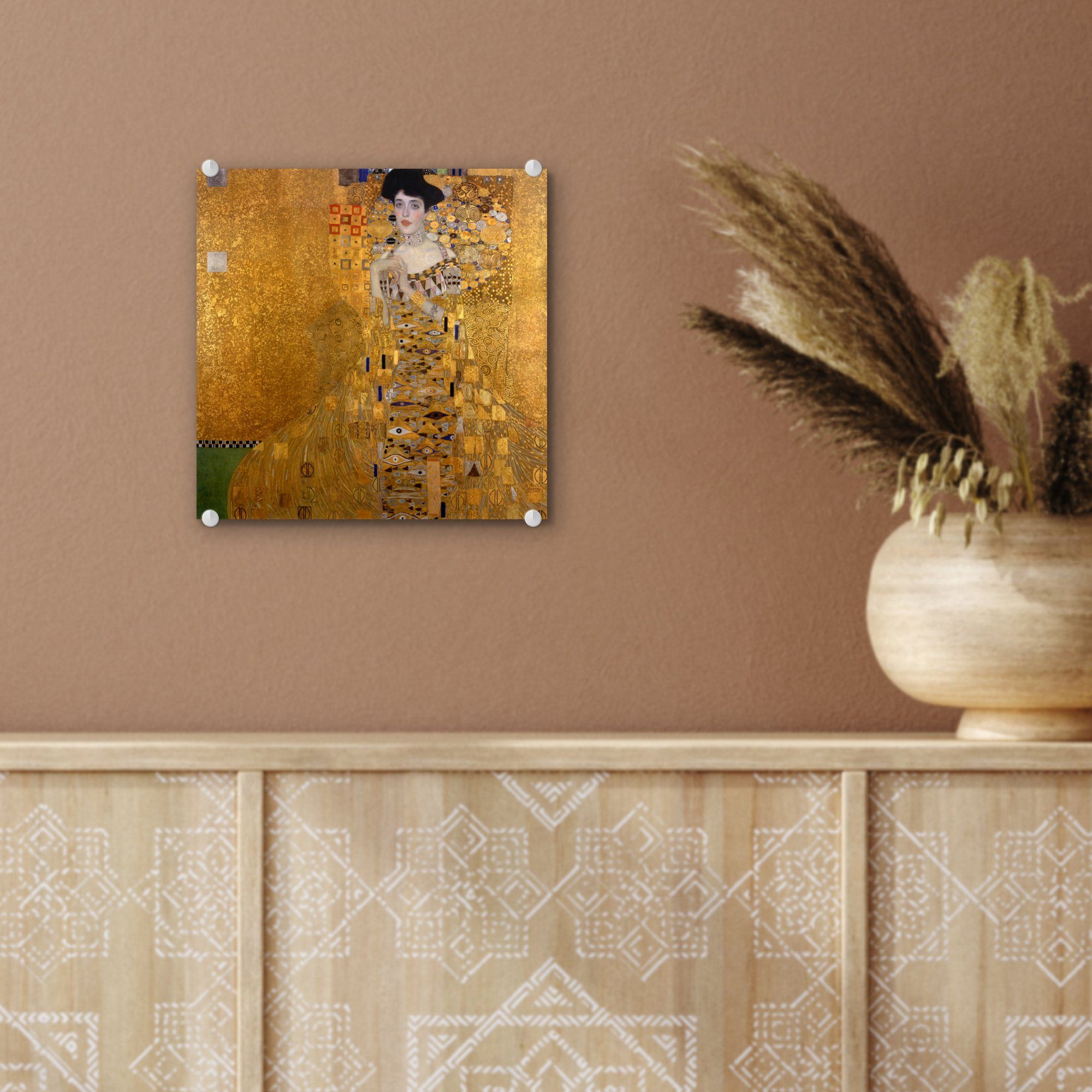 I von Wanddekoration Klimt, Acrylglasbild Glasbilder Gustav Glas Adèle auf Wandbild (1 Foto Porträt Bloch-Bauer St), von - Gemälde - MuchoWow auf Glas - - Bilder