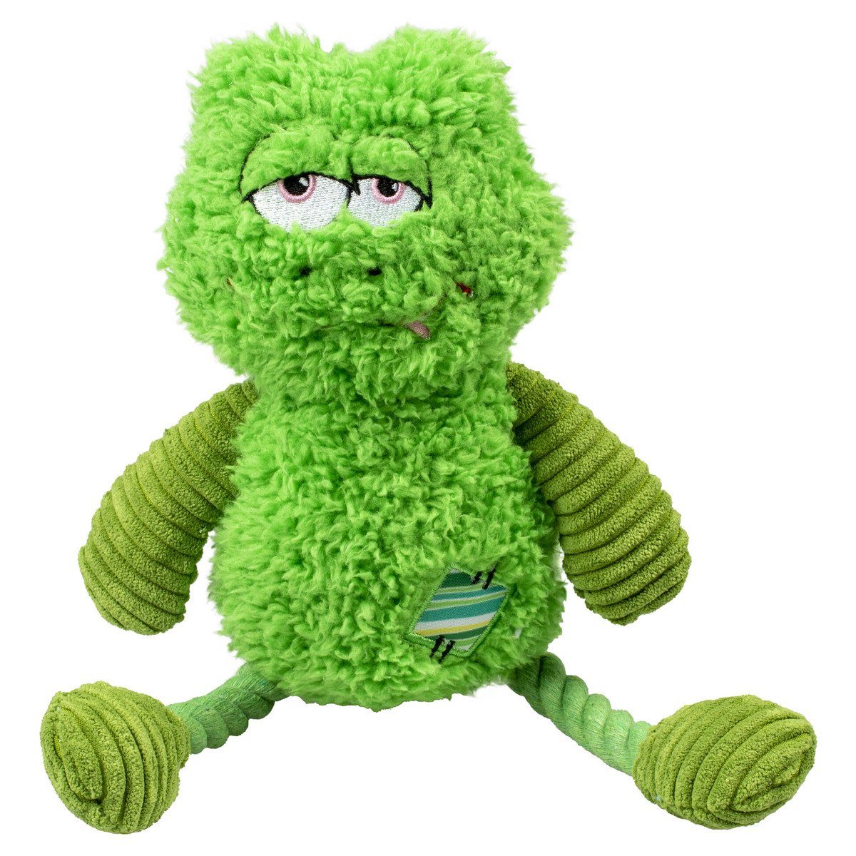 Tierkuscheltier Hundespielzeug Plüsch Frosch Silly grün