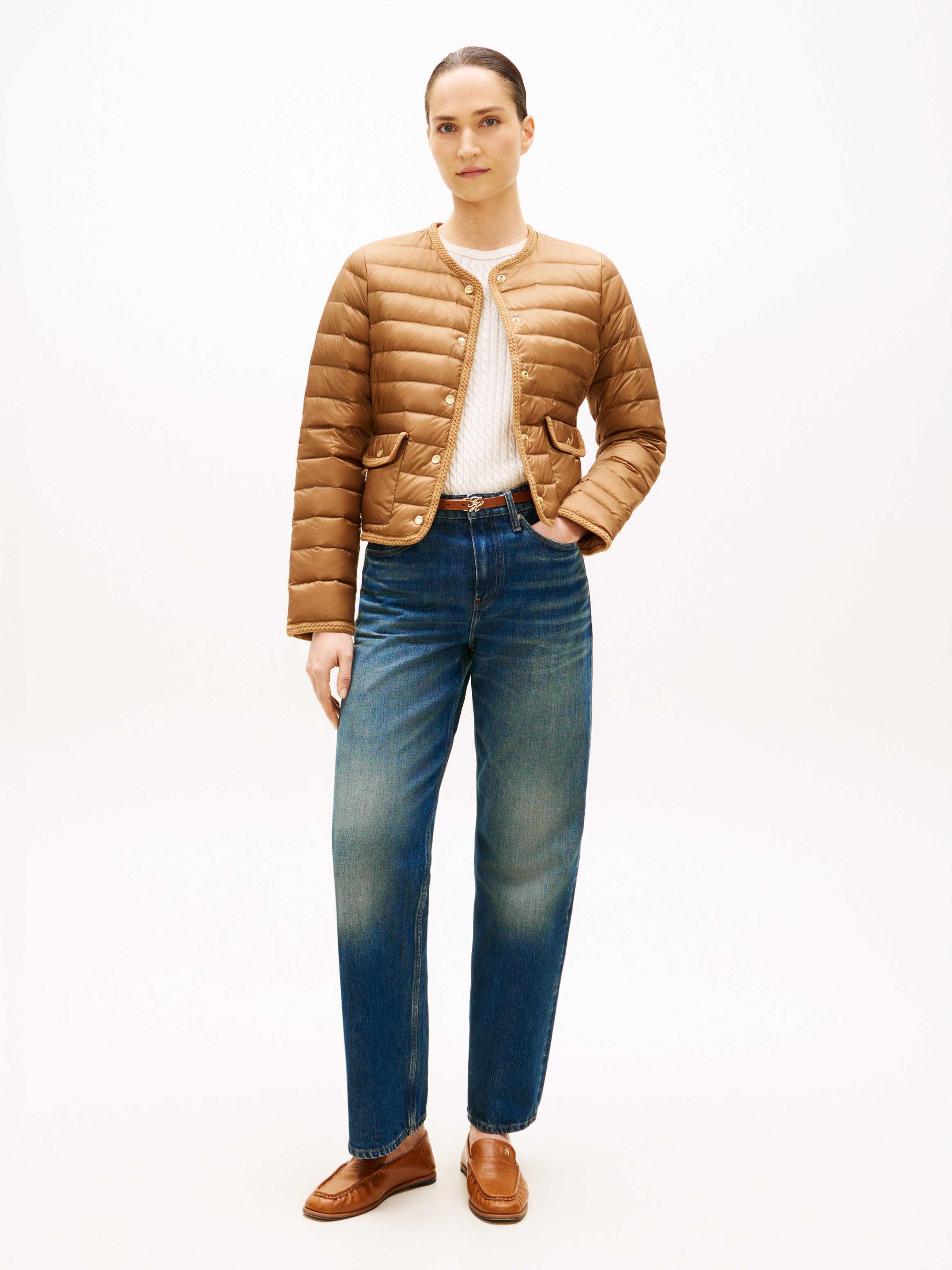 Tommy Hilfiger Steppjacke FEMININE LW DOWN JACKET mit aufgesetzten Taschen