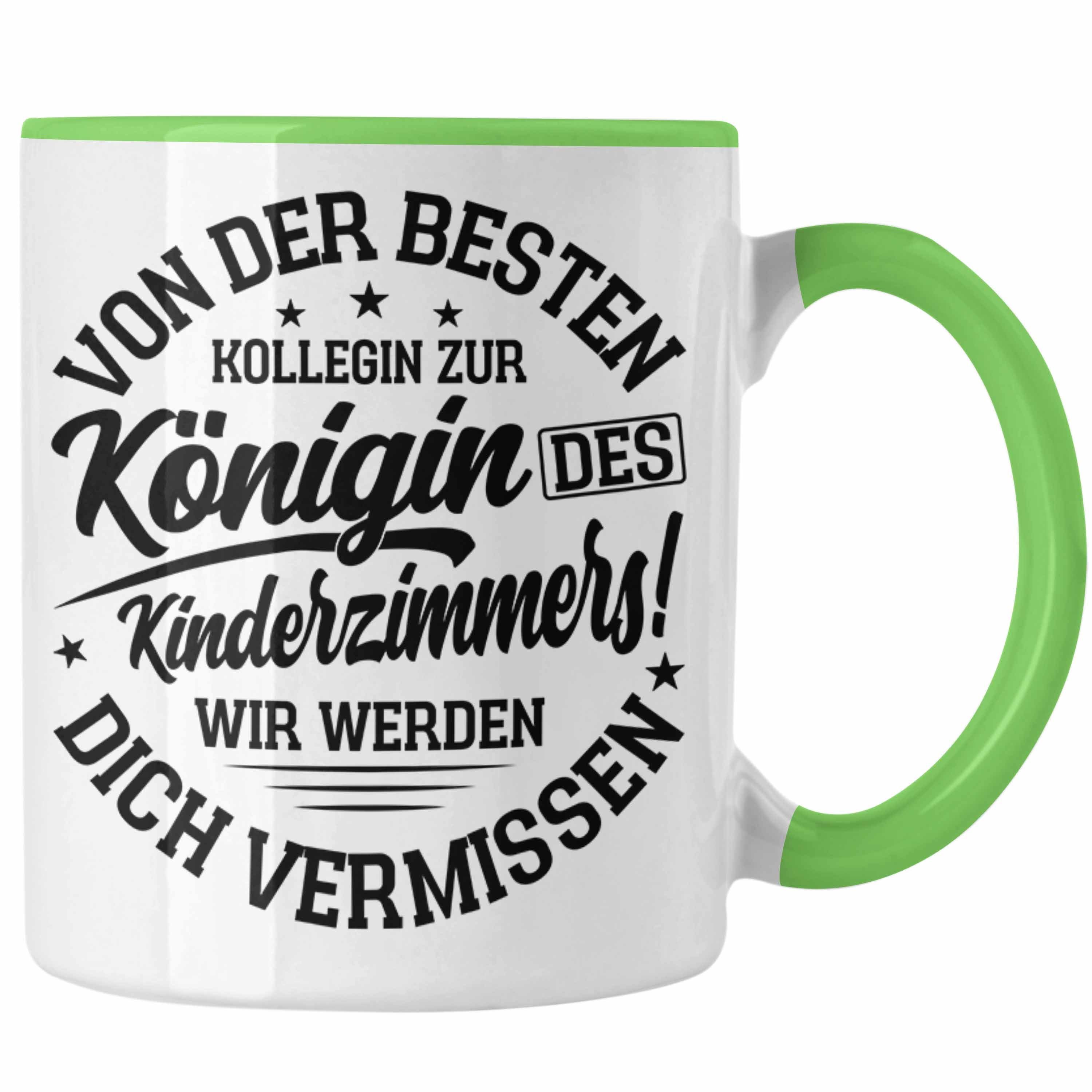 Trendation Tasse Mutterschutz Tasse Geschenk Abschied Mutterschutz Kaffeetasse Kollegi Grün