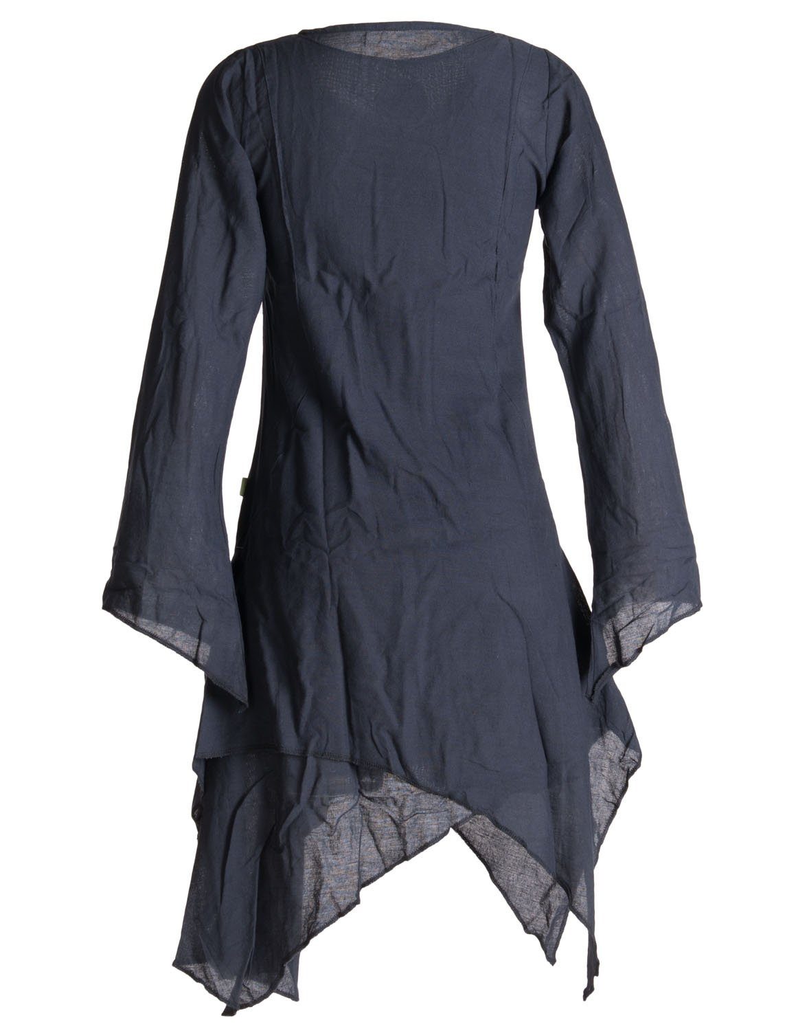 Vishes Midikleid Langärmliges Lagenlook Kleid handgewebte Baumwolle Ethno, günstig online kaufen
