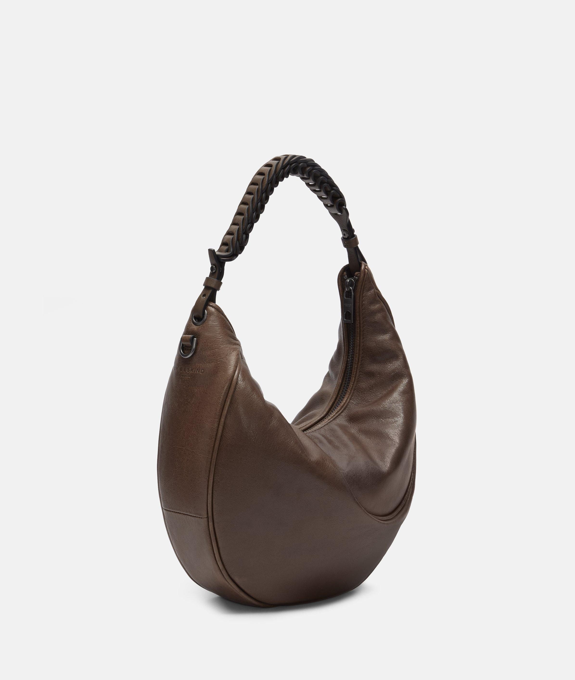 Liebeskind Berlin Schultertasche Hobo, Handliche Hobo-Bag aus gewachstem Leder