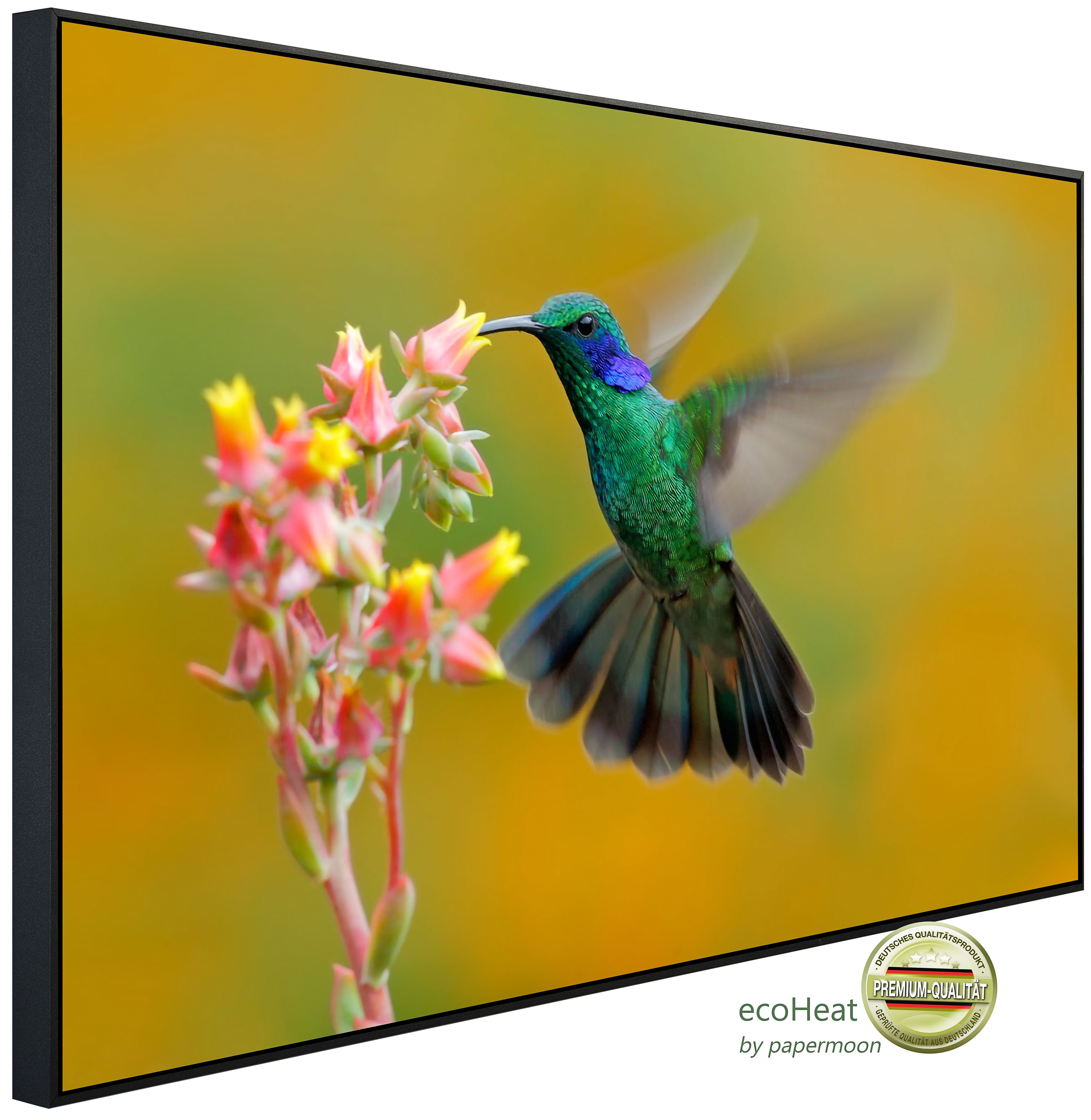 Papermoon Infrarotheizung INFRAROT-BILD-HEIZUNG, Kolibri Colibri Thalassinus, TÜV-Rheinland/GS zertifiziert, angenehme Strahlungswärme