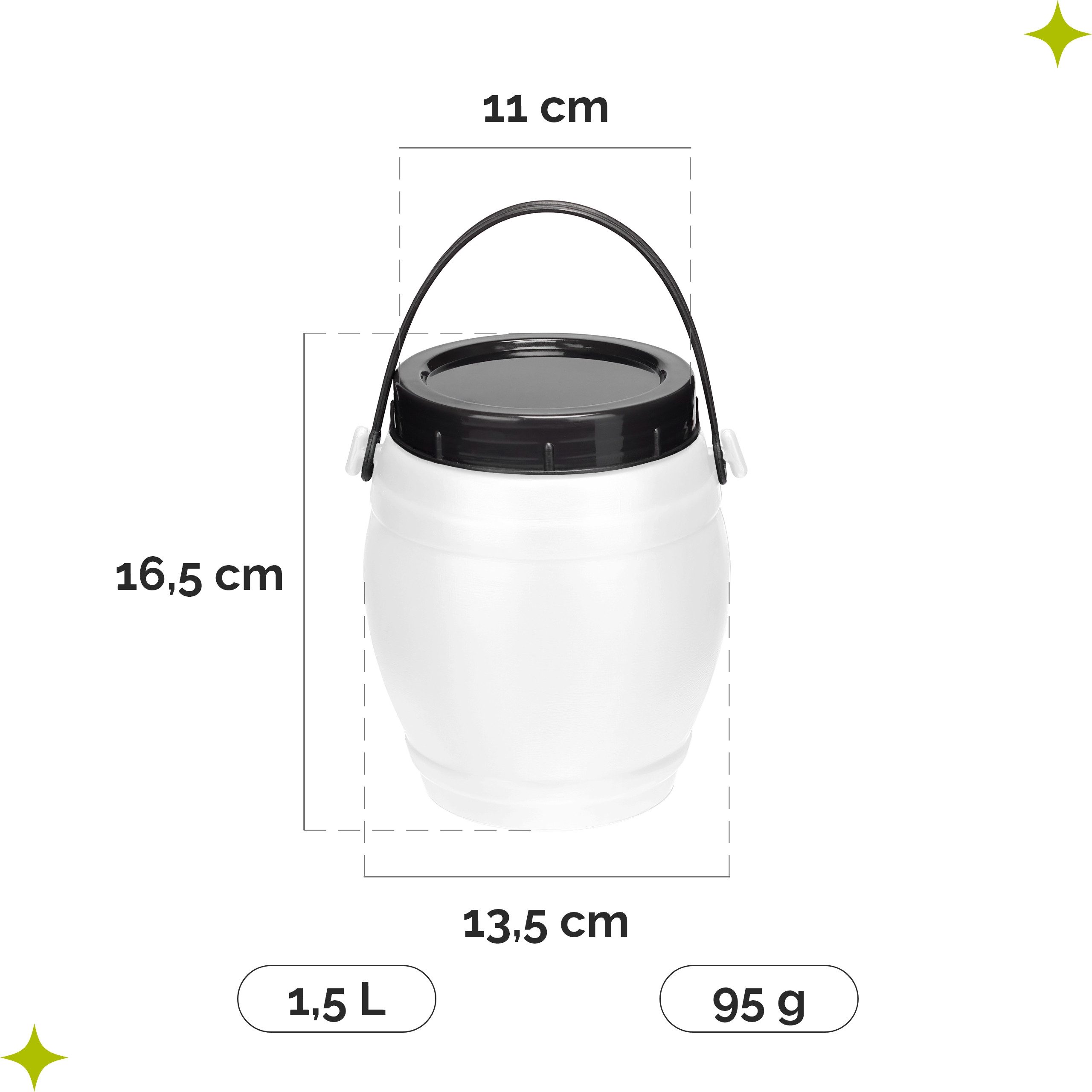 Garronda Regentonne Set Behälter BPA-frei Fass Wasser Aufbewahrung GD-0137, 1 l, (2-tlg), BPA-Frei