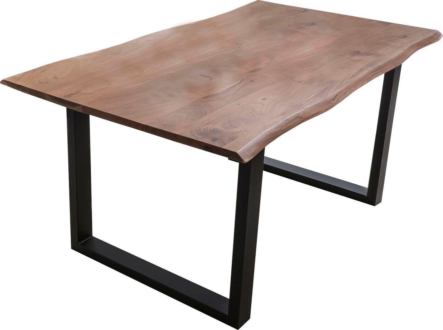 Home affaire Esstisch Soho, mit vollmassiver Akazienholzplatte mit Baumkante