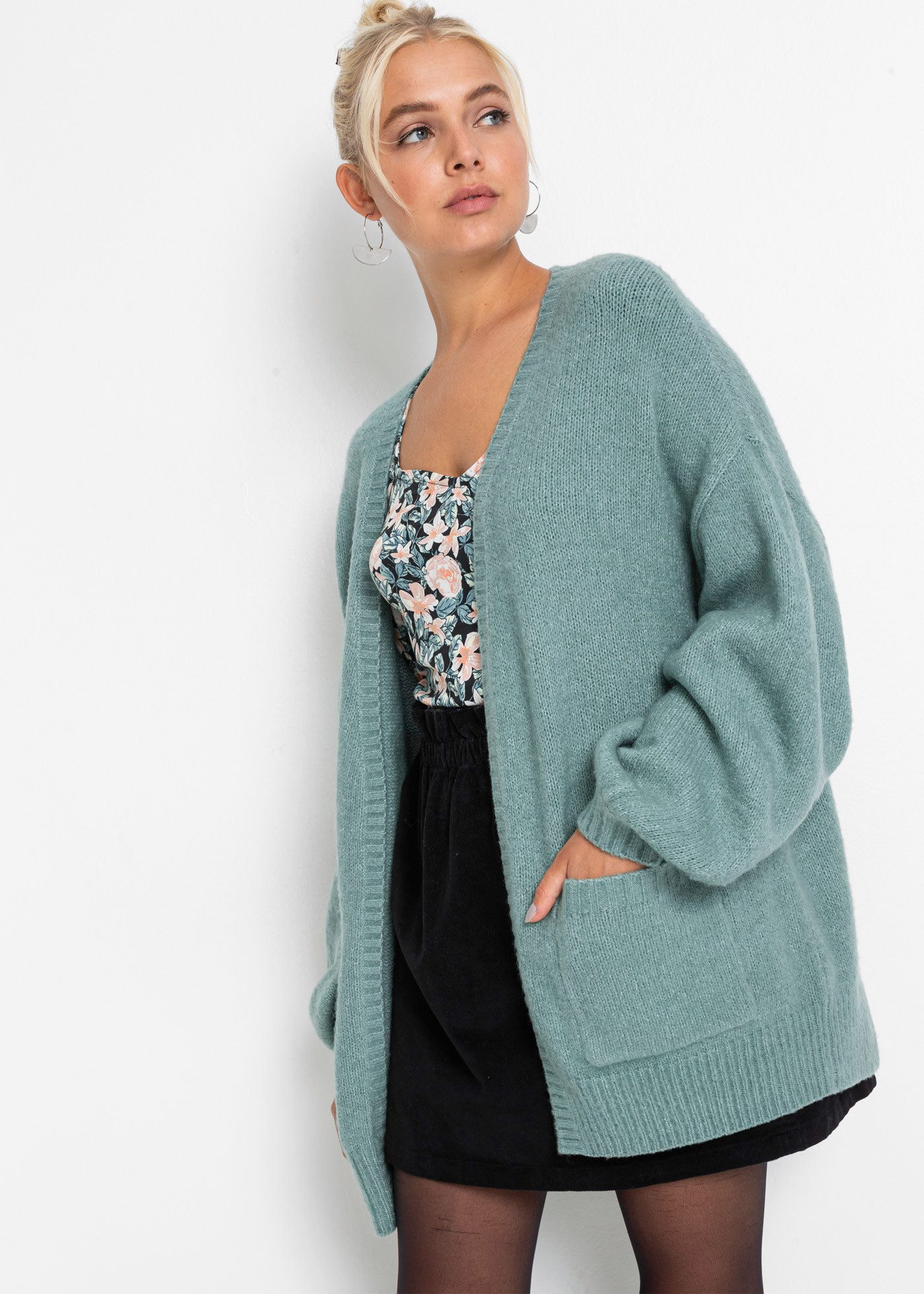 bonprix Strickjacke Oversize-Strickjacke