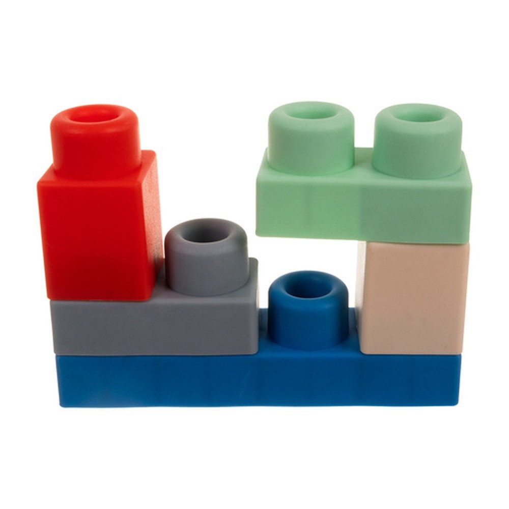 ISO TRADE Gummibausteine Kreativ-Sensorikblöcke Spielbausteine, (Spar-Set, 30 St., Entwicklung), Flexible Bausteine aus angenehmem Material mit abgerundeten Kanten