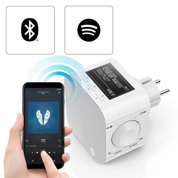 Hama Internetradio Digitalradio m. Stecker WLAN/Bluetooth/DAB+Spotify+App Digitalradio (DAB) (Digitalradio (DAB), FM-Tuner, Internetradio, 5 W)