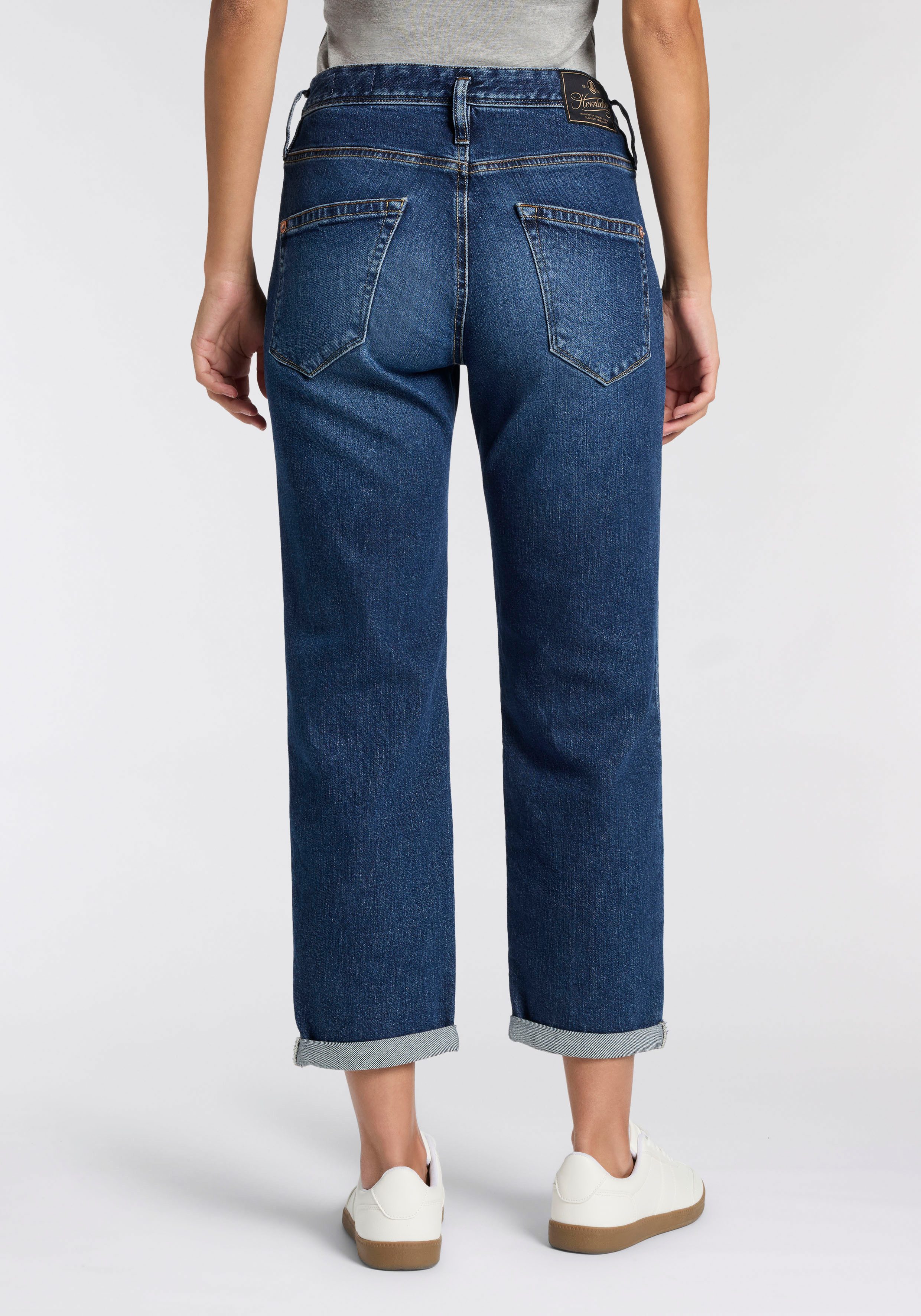 Herrlicher Boyfriend-Jeans Shyra Tap Zip Denim in Cropped-Länge, High Waist