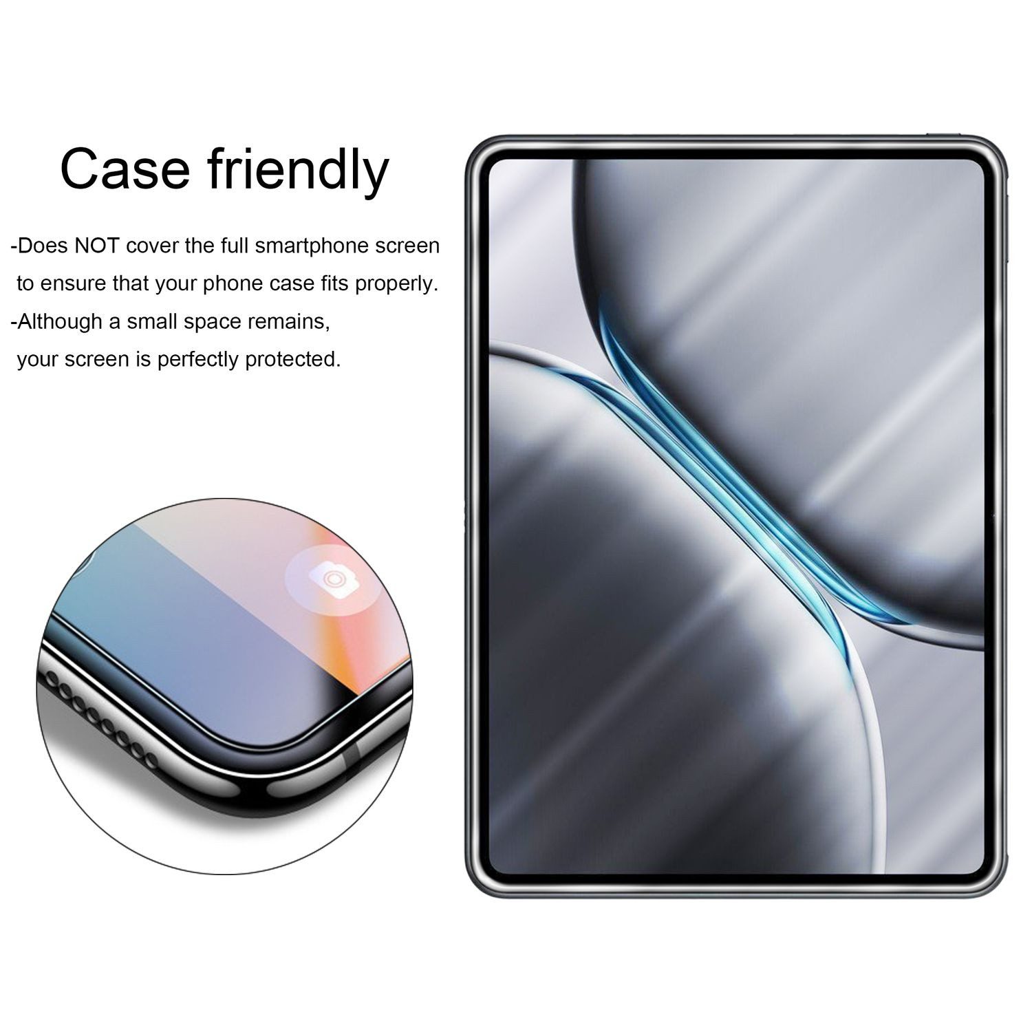 Cadorabo Schutzfolie für OnePlus Pad 2 Schutzfolie, (3-St), 3x Schutzfolie Panzer Folie (Tempered) Display Schutzglas 3D Touch