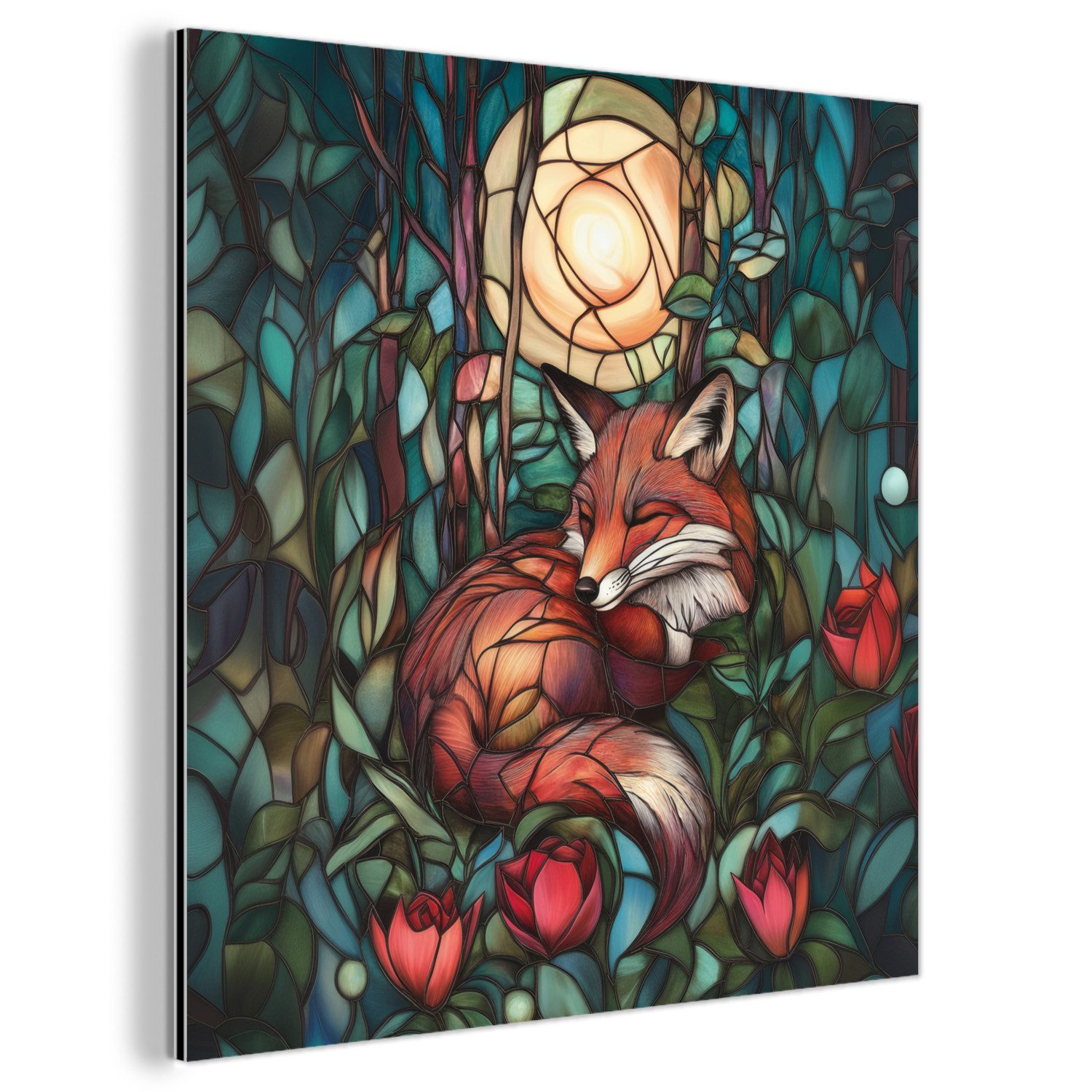 MuchoWow Metallbild Fuchs - Mosaik - günstig online kaufen
