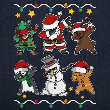 Shirtracer Kochschürze Dabbing Weihnachtsfiguren Schneemann Weihnachtsmann Rentier, (1-tlg), Weihnachtsschürze Erwachsene