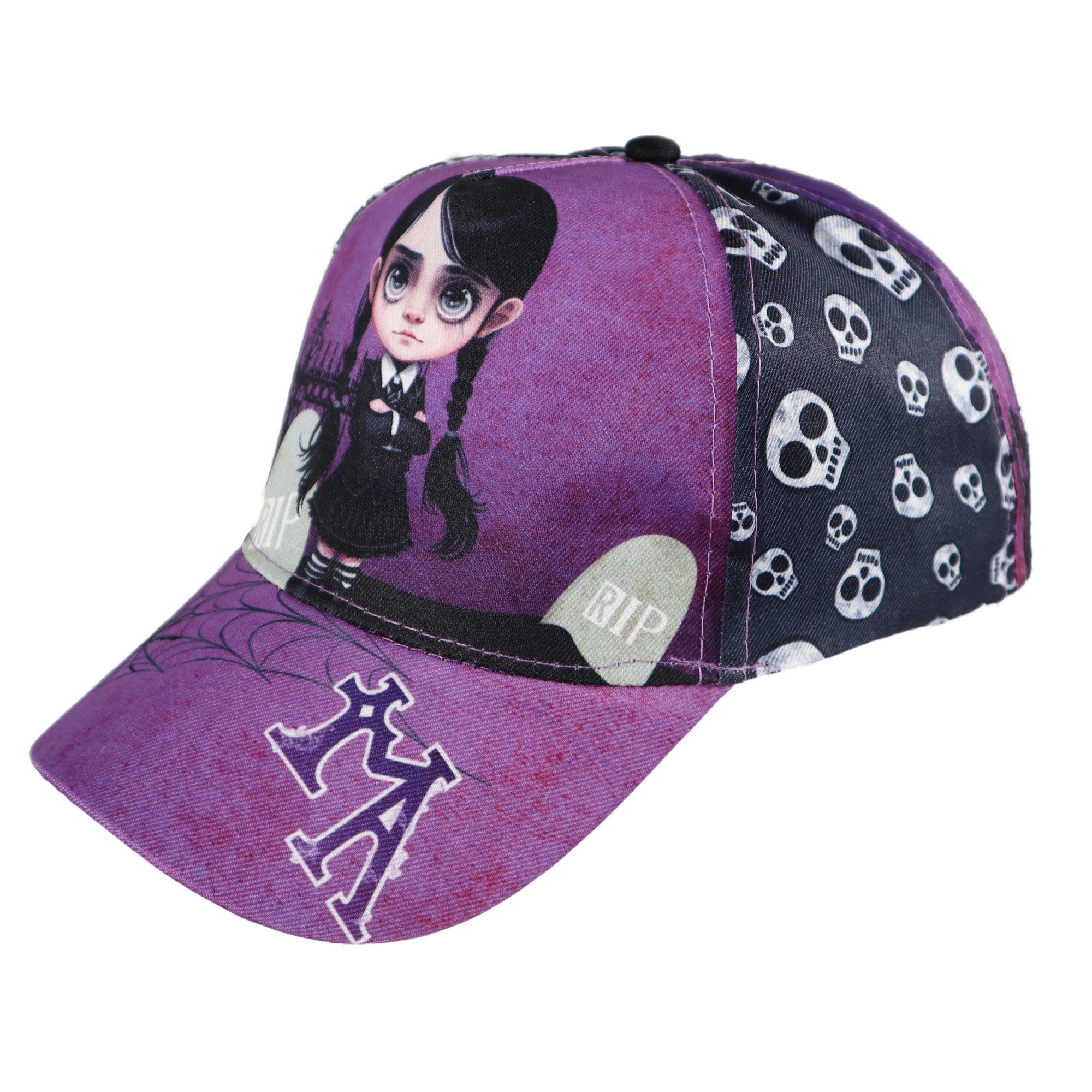 Baseball Cap Wednesday Mädchen Kinder Basecap Baseball Kappe allover Print