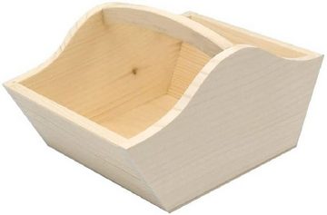 MyBer® Holzkiste Korb Körbchen aus Holz Holzkiste Holzbox Holz PM_PO255D_M, Fichte, Handarbeit, Made in Europe