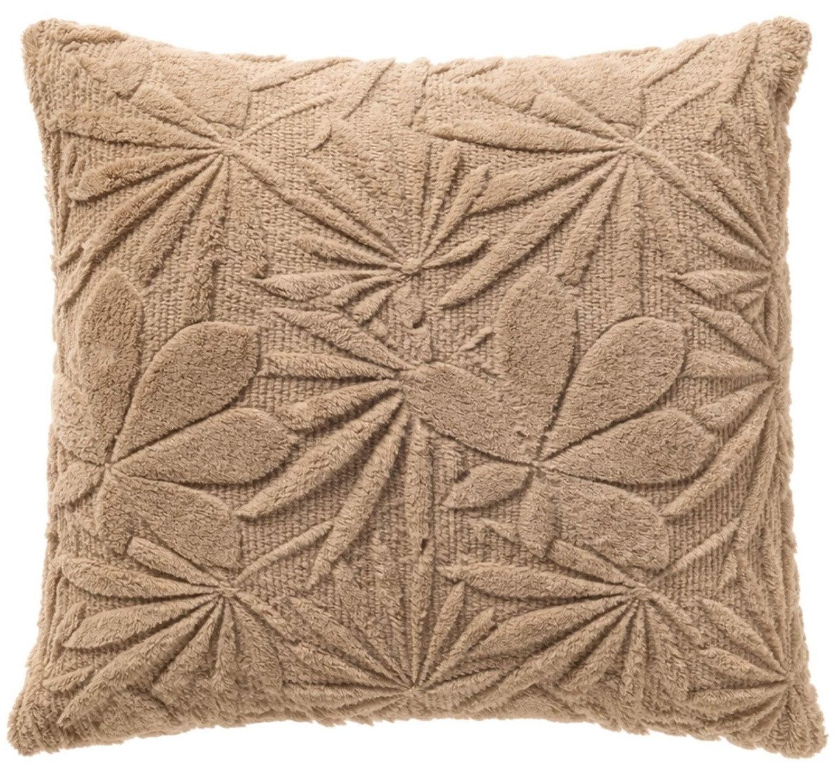 Dutch Decor Kissenhülle 'Jurre' Irish Cream - Beige, Flauschig, Pflanzen-Muster