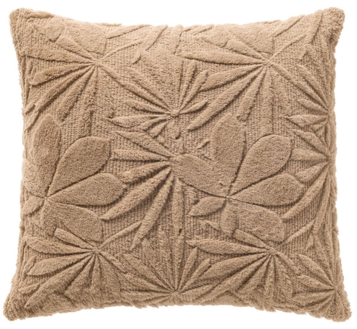 Dutch Decor Kissenhülle 'Jurre' Irish Cream - Beige, Flauschig, Pflanzen-Muster