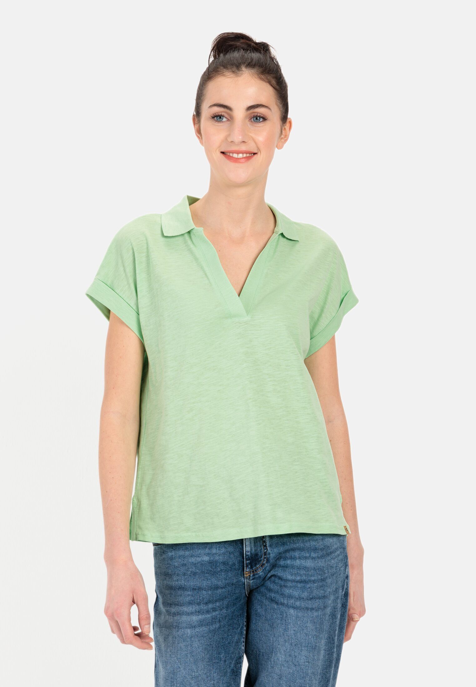 camel active T-Shirt aus Organic Cotton Kurzarm Polo