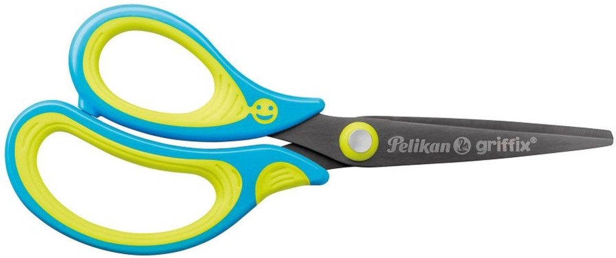 Pelikan Füllhalter Schulschere griffix links spitz neon Fresh Blue.