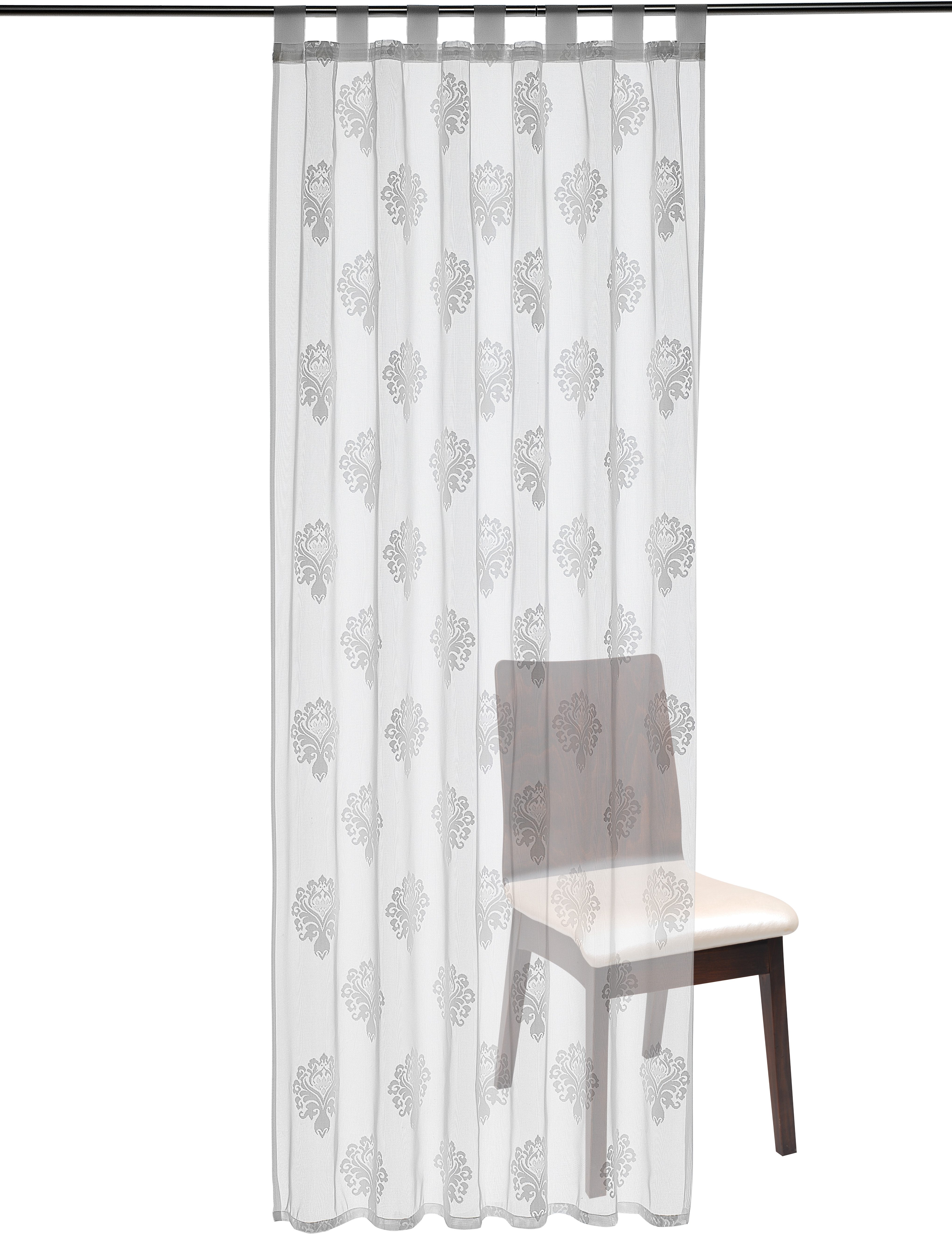 Gardine *PIANO* SHABBY Chic Scheibengardine Blockstreifen Streifen schwarz weiß