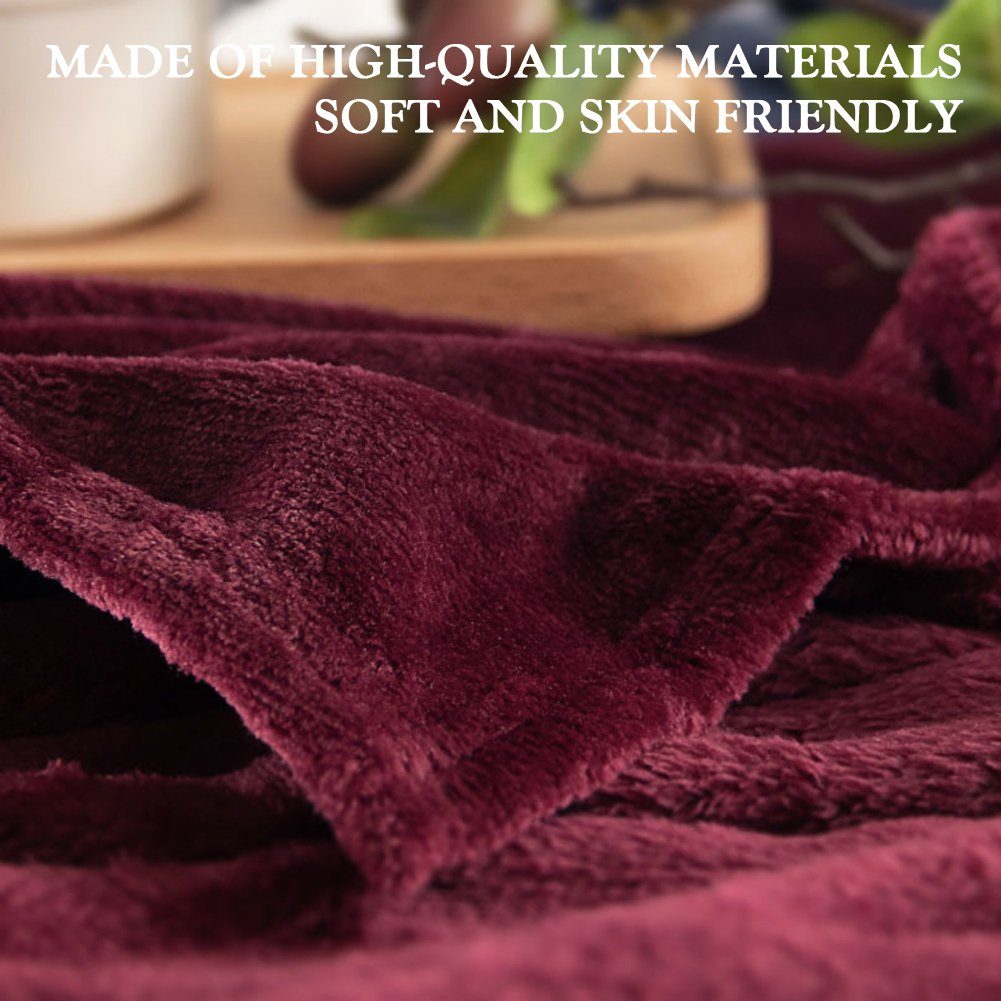 Waschlappendecke, purple Verdickte Doppelseitige Fleece-Bettlaken, Wohndecke Einfarbige Blusmart