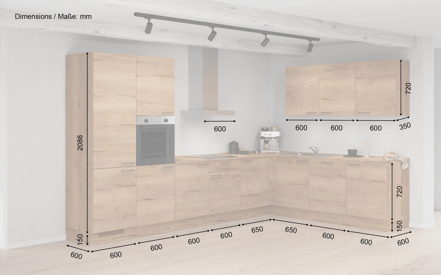 nobilia® Winkelküche Hem, individuell anpassbar, gratis Küchenplanung mit Profis, (Breite 613.2 cm), vormontiert, wahlw. mit E-Geräten, inkl. Lieferung