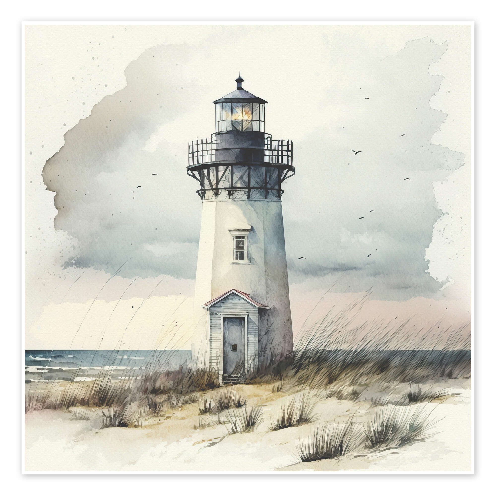 Posterlounge Wandbild Leuchtturm, Willow Studio, erhältlich als Poster, Leinwandbild, Wandsticker oder Acrylglasbild