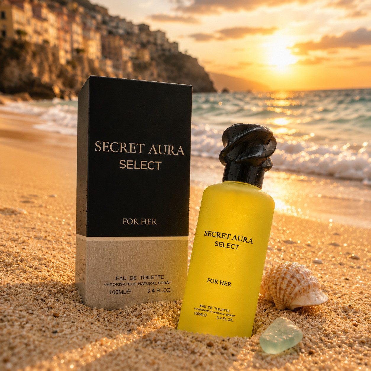 Fine Perfumery London Eau de Toilette Secret Aura Select For Her Gourmand Vanillig 100ml, Hergestellt in UK, Damendufte, Elegant