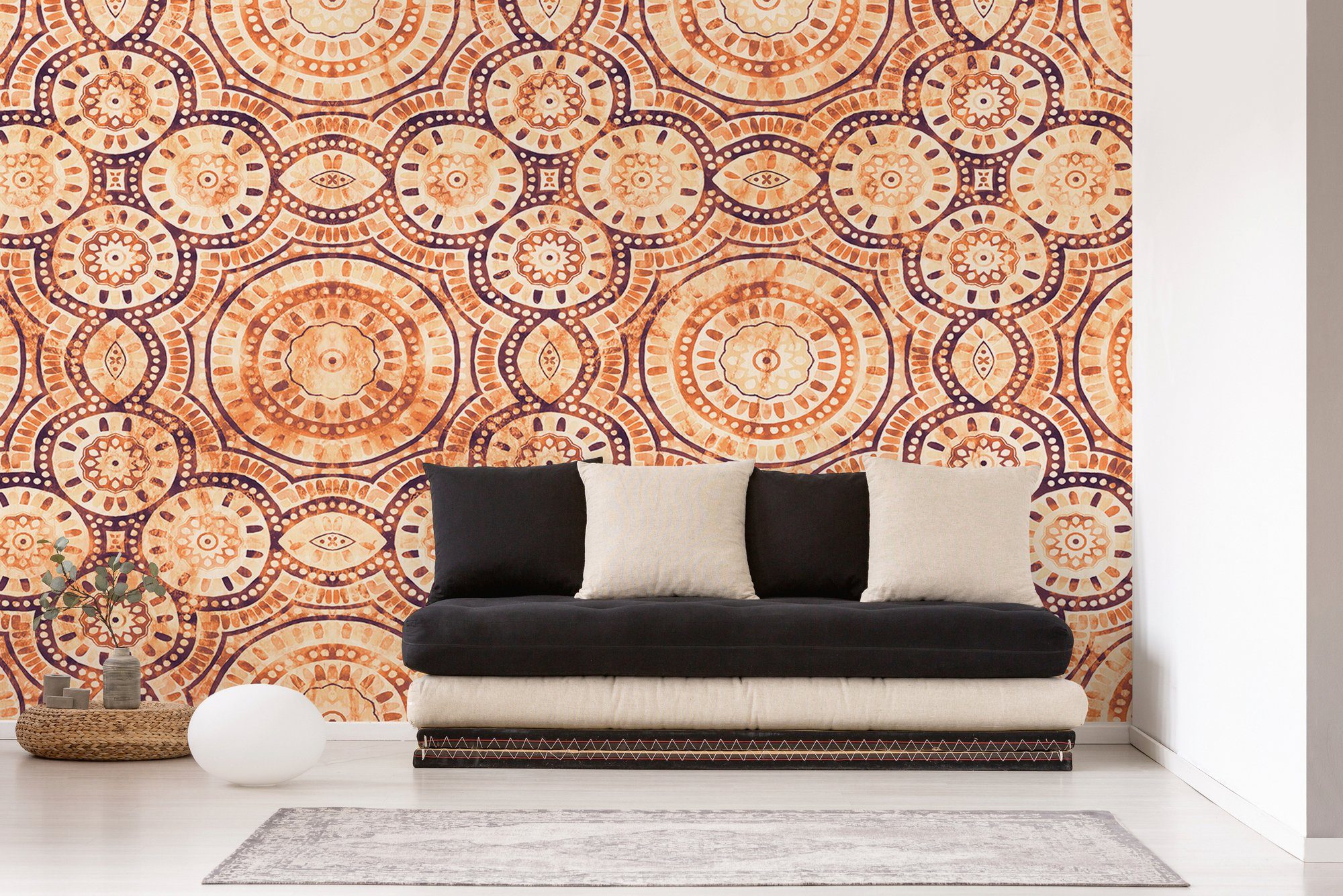 Architects Paper Fototapete Atelier 47 Watercolour Ornament 1, glatt, ornamental, (6 St), Vlies, Wand, Schräge, Decke