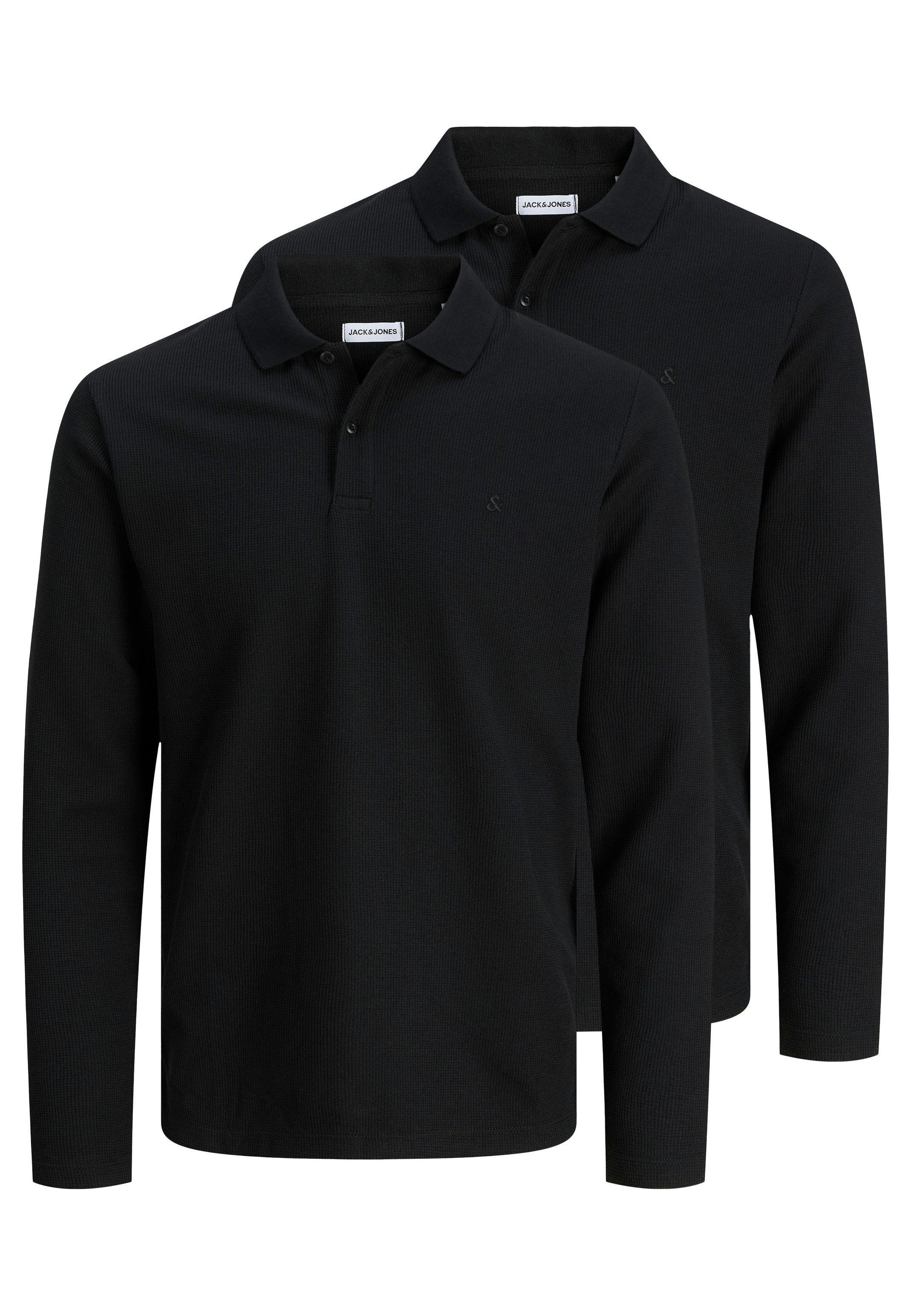 Jack & Jones Langarm-Poloshirt 2er Pack Austin (Spar-Set, 2-tlg) Poloshirt günstig online kaufen