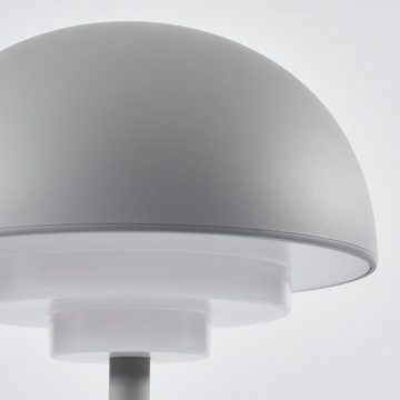 hofstein Außen-Tischleuchte »Bagnaia« dimmbare Tischleuchte aus Metall/Kunststoff in Grau/Weiß, 3000 Kelvin