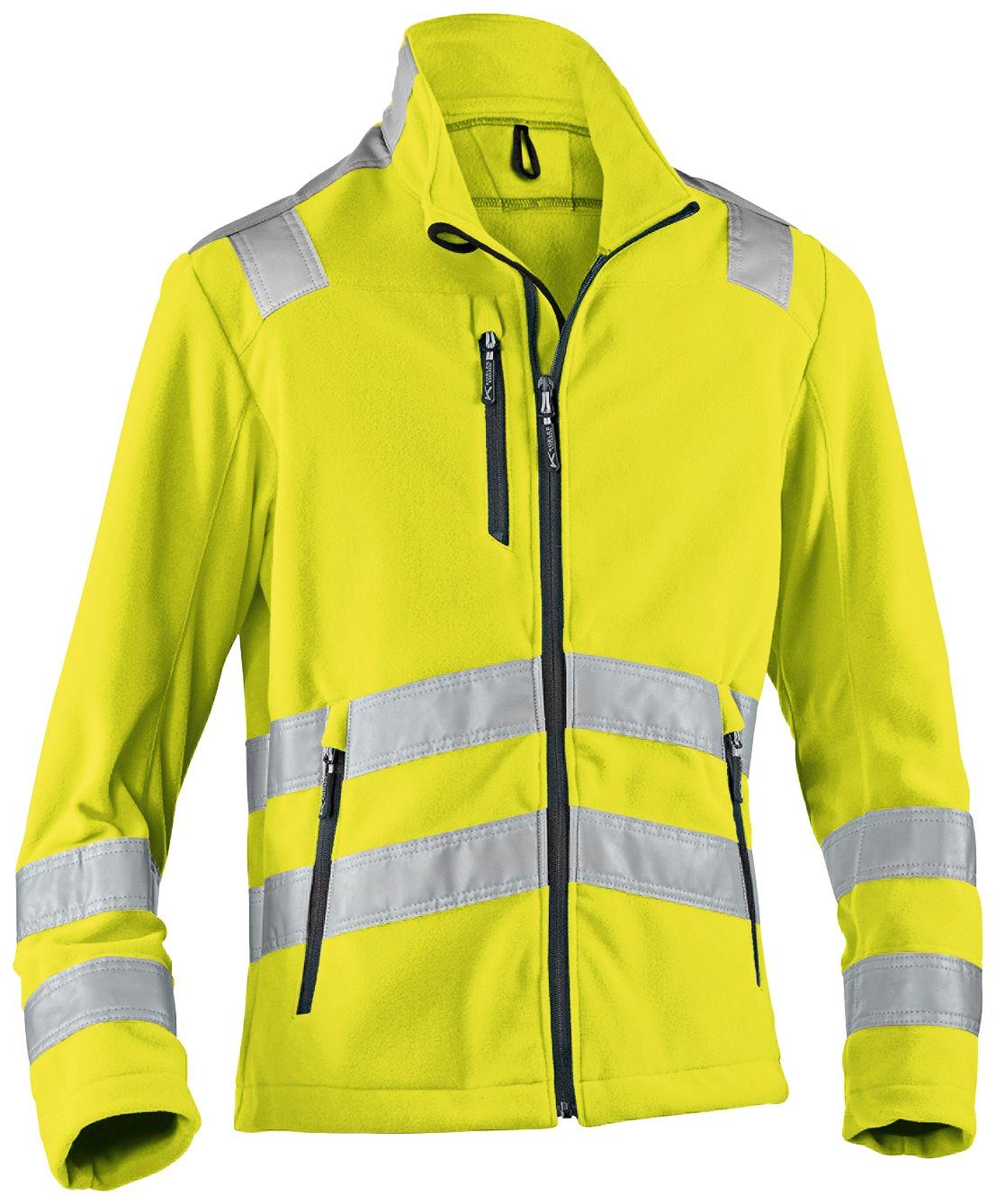 Kübler Arbeitsjacke Reflectiq Fleecejacke, mit Warnschutz 2, Warnschutz Fleecejacke atmungsaktiv, Klasse