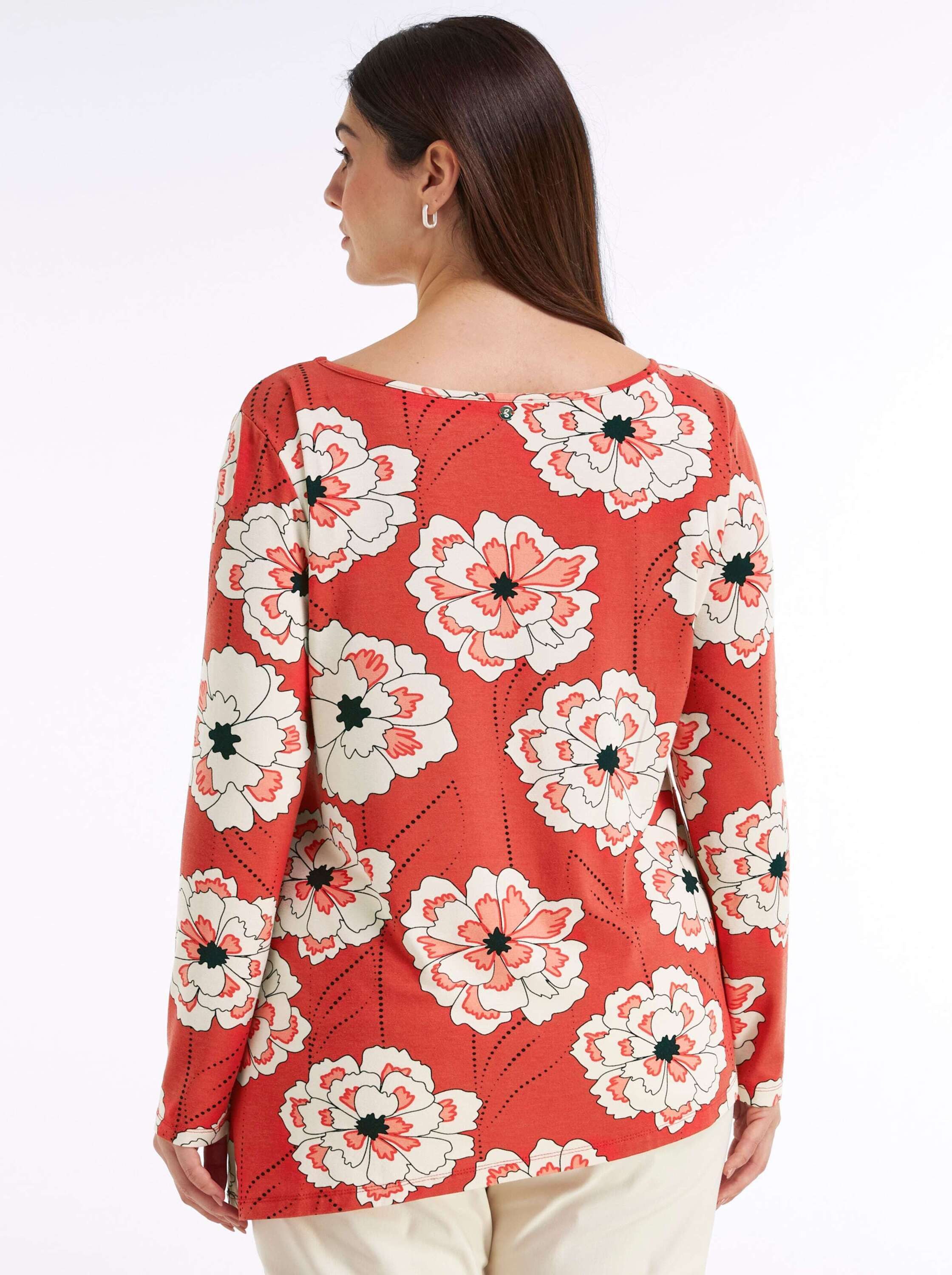 Sheego T-Shirt Longshirt Langarm