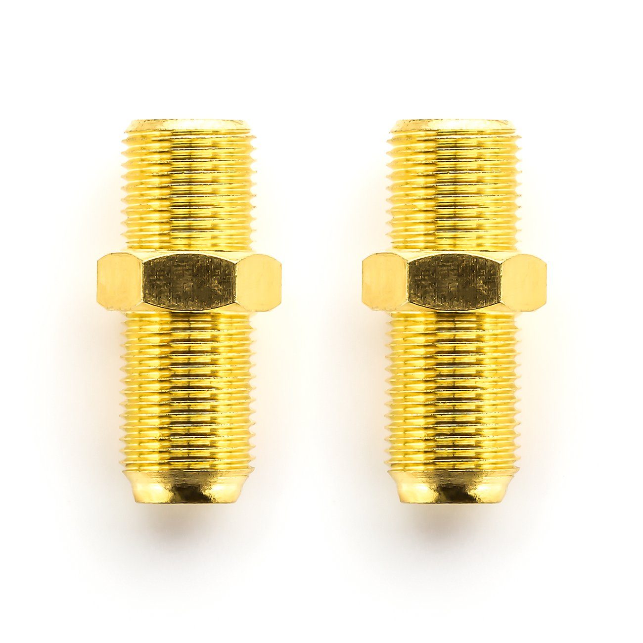 deleyCON deleyCON 2 SAT Adapter Verbinder Koaxialkabel verlängern 2x F-Buchse SAT-Kabel