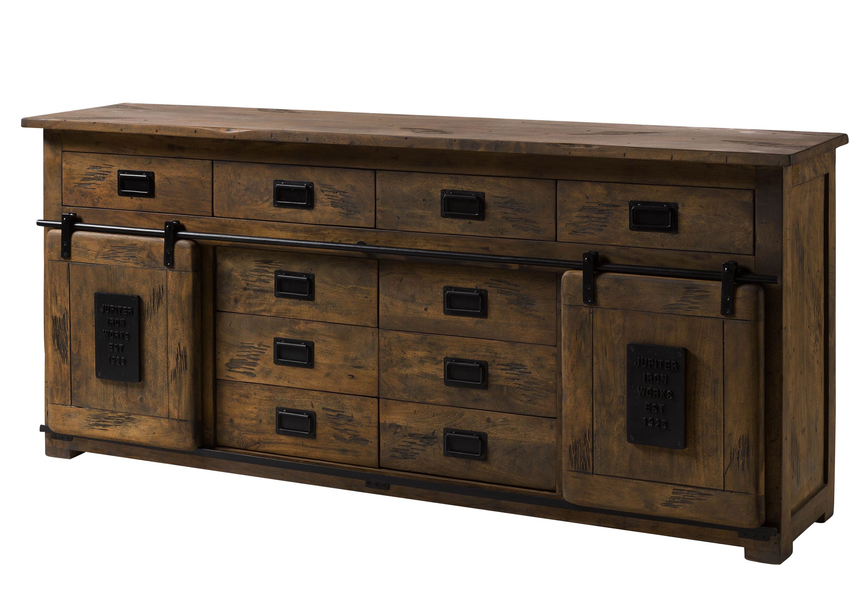 Massivmoebel24 Sideboard (Sideboard Mango 200x45x90 braun günstig online kaufen