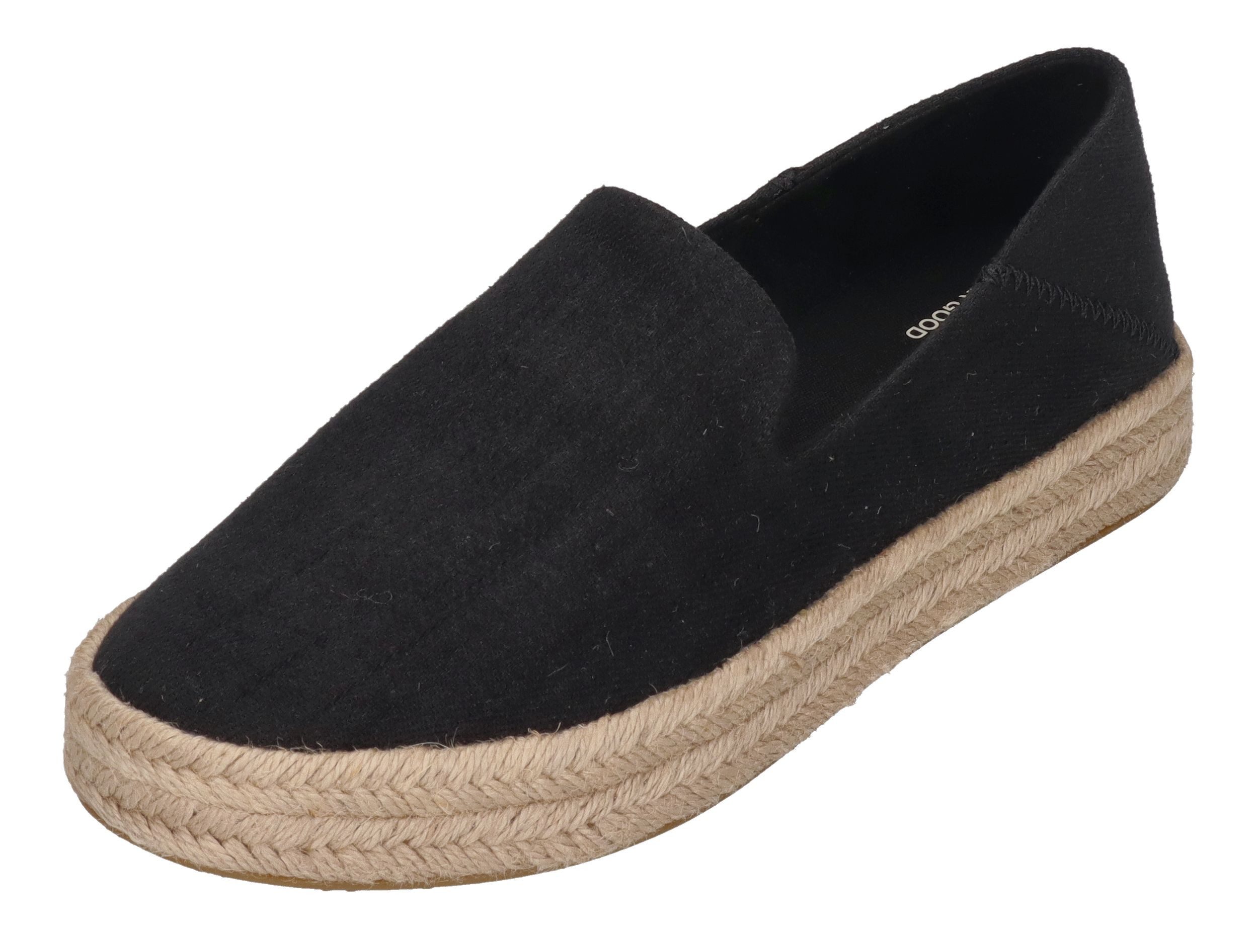 TOMS CAROLINA Espadrille Black Heavy Twill
