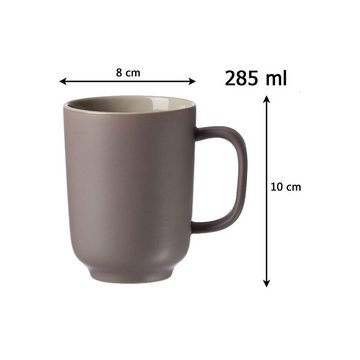 Ritzenhoff & Breker Becher Jasper Kaffeebecher 285 ml 6er Set, Keramik