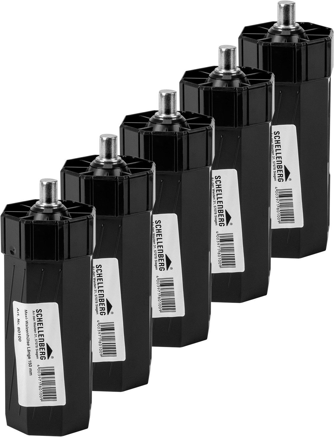 SCHELLENBERG Walzenhülse Maxi für 60 mm Achtkantwellen, Set, 5-St., Rollladenzubehör zur Verbindung von Rollladenwelle und Wandlager