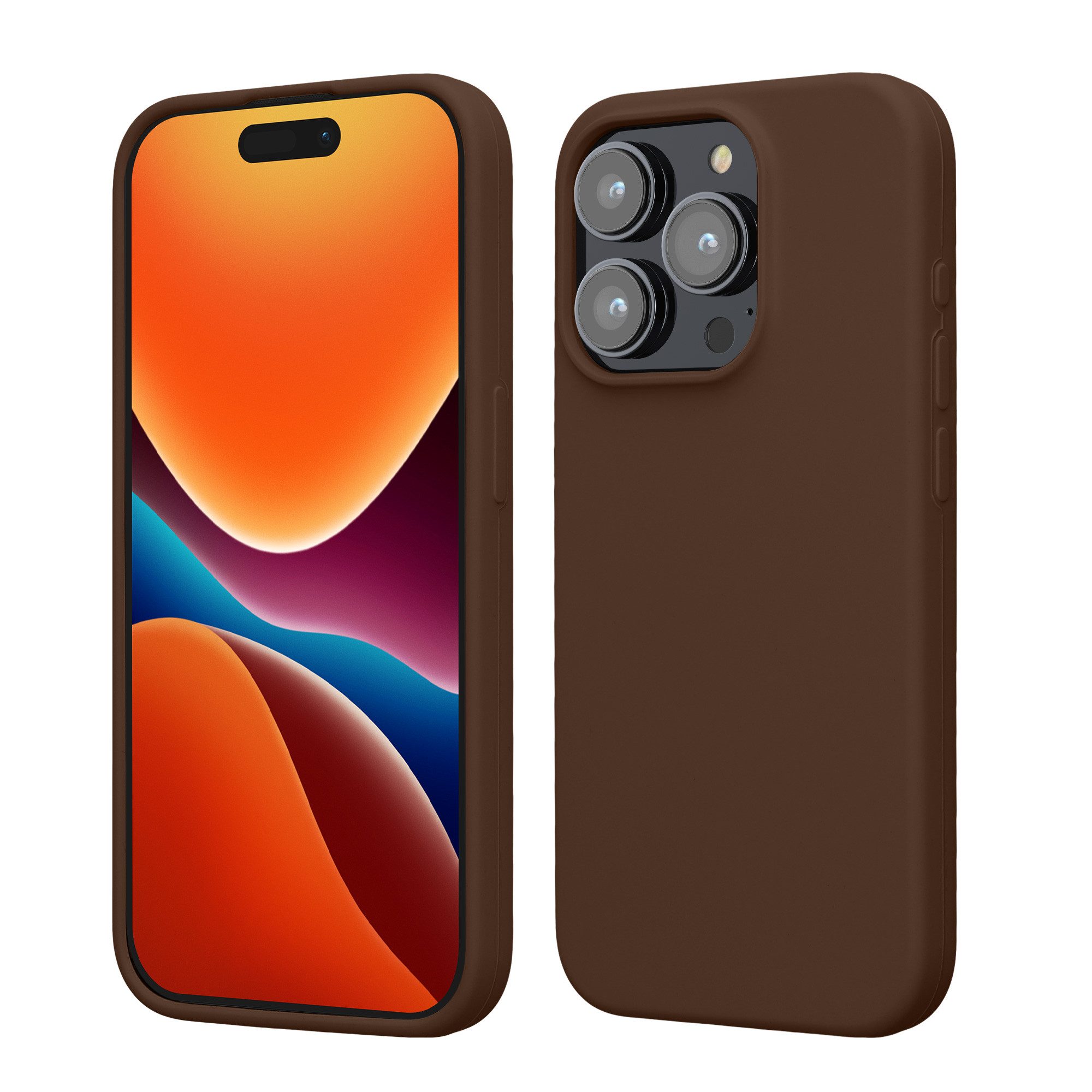 kwmobile Handyhülle Hülle für Apple iPhone 15 Pro, Hülle Silikon gummiert - Handyhülle - Handy Case Cover