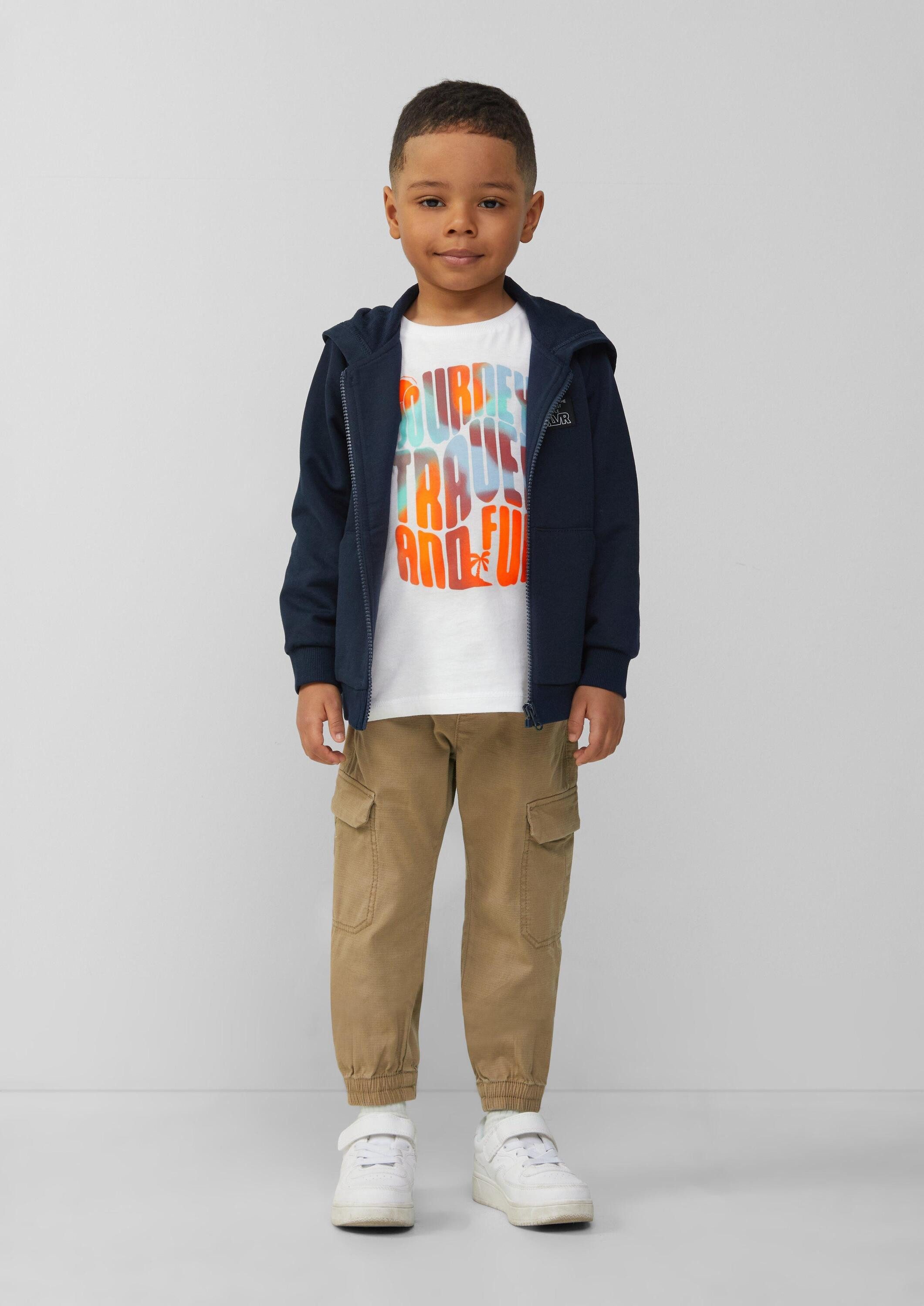 s.Oliver Langarmshirt T-Shirt Jersey-Longsleeve mit Frontprint