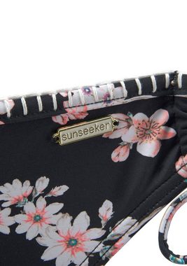 Sunseeker Bikini-Hose Ditsy mit seitlichen Bindebändern und Häkelkante