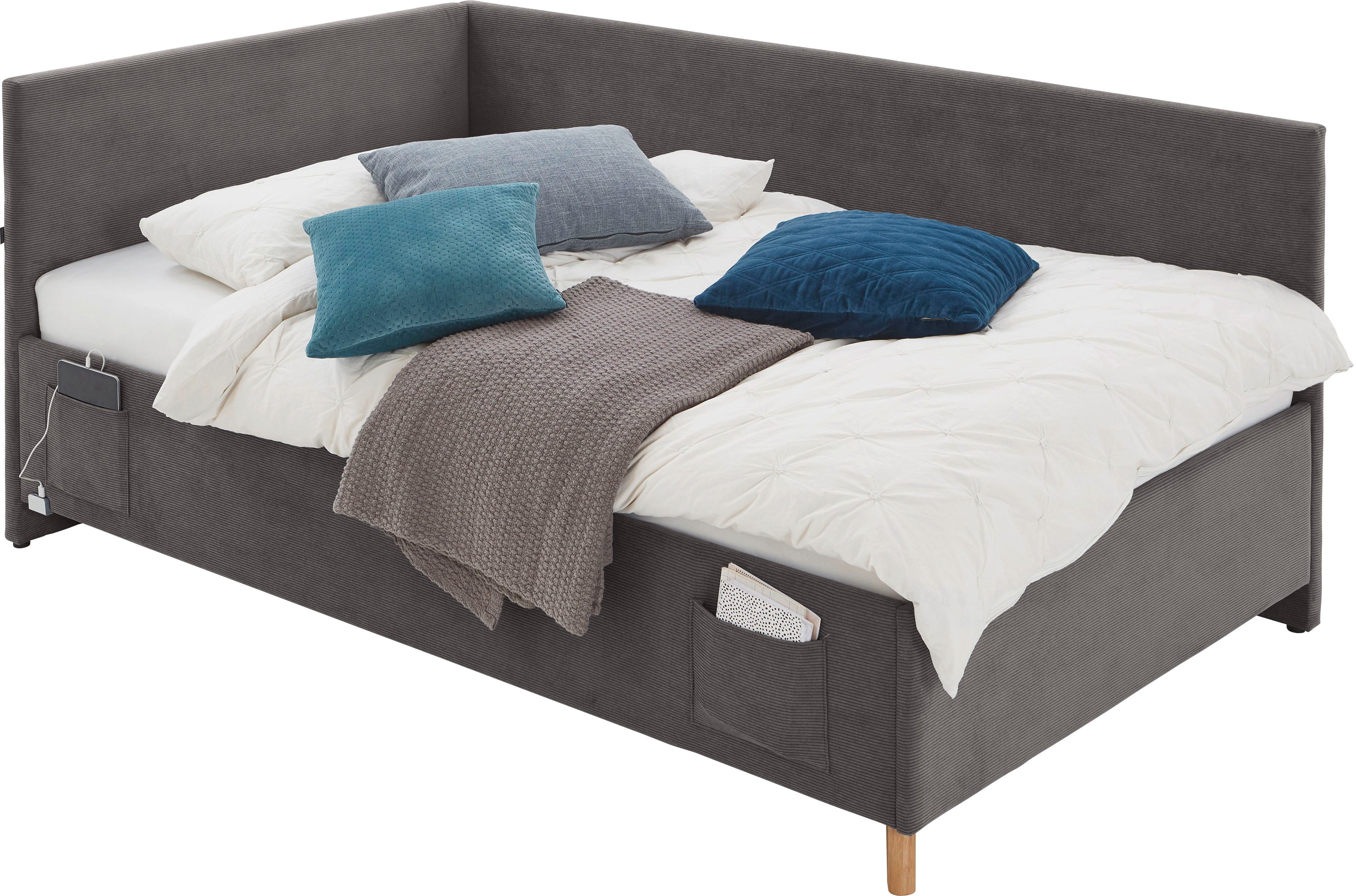 meise.möbel Kinderbett COOL II, Polsterbett wahlweise mit Bettkasten, Jugendbett inkl. USB Anschlüsse