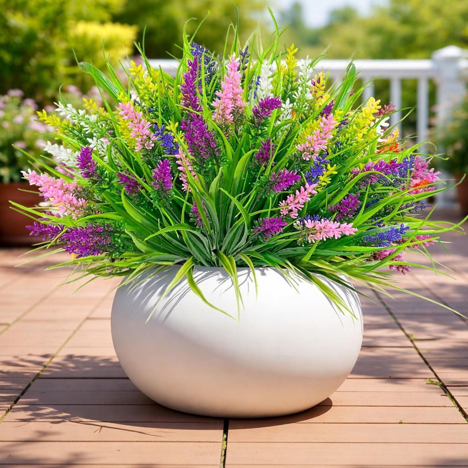 Kunstblume Kunstblumen Lavendel 8 Bündel 5 Farben 33cm, LuxusKollektion, Höhe 2 cm