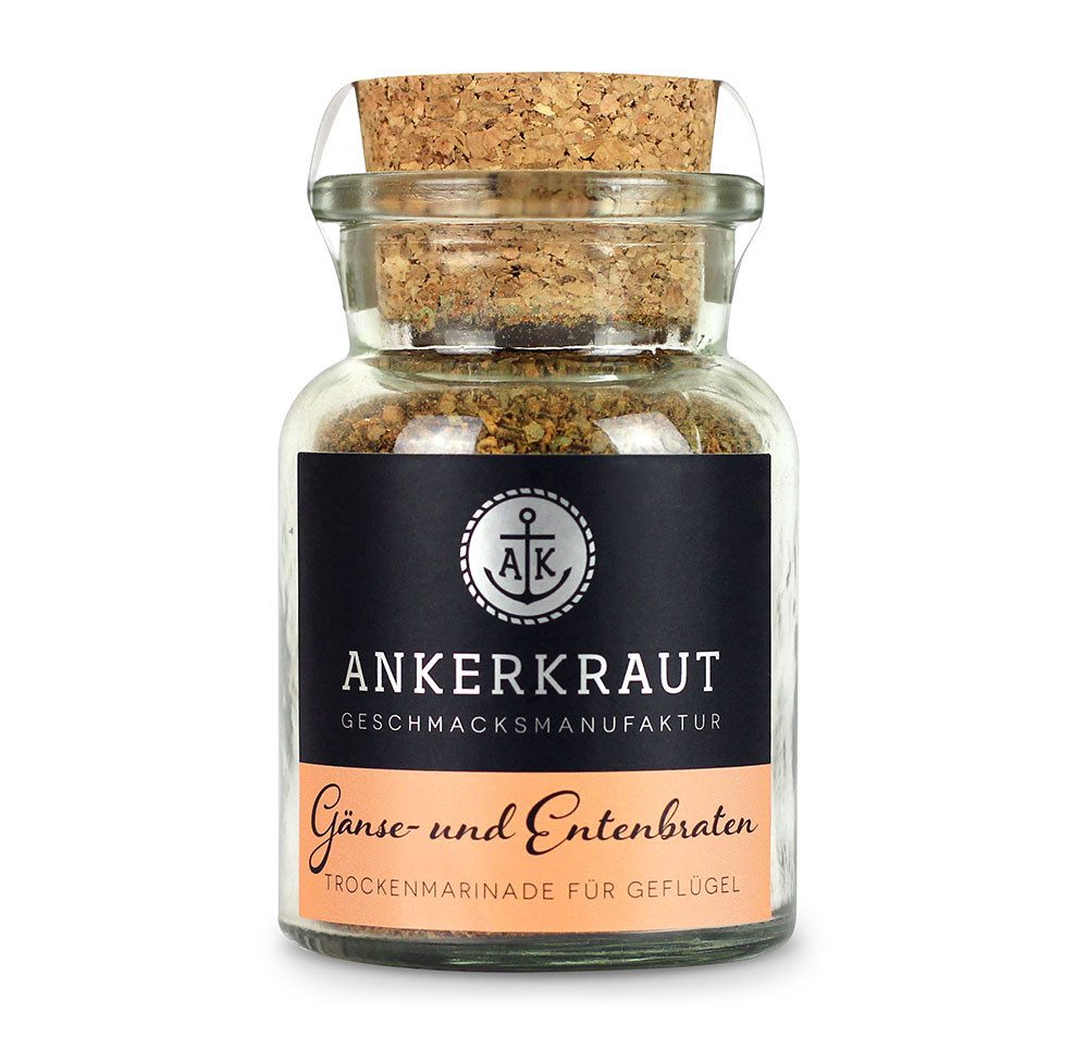 Ankerkraut Gewürz Gänse- und Entenbraten, Gänse- und Entenbraten, 75g im Korkenglas