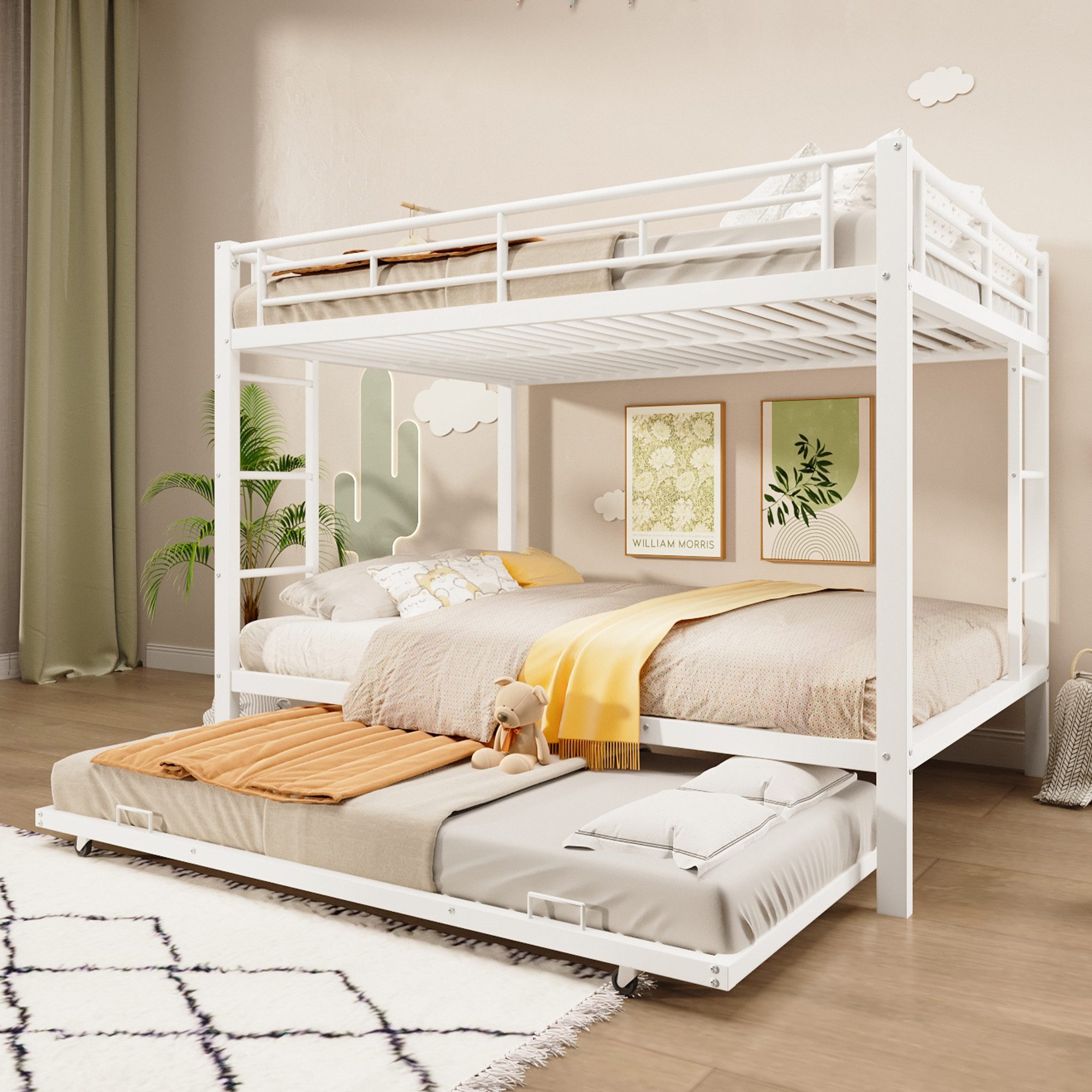 Flieks Etagenbett, Metallbett Hochbett Kinderbett 140x200cm günstig online kaufen