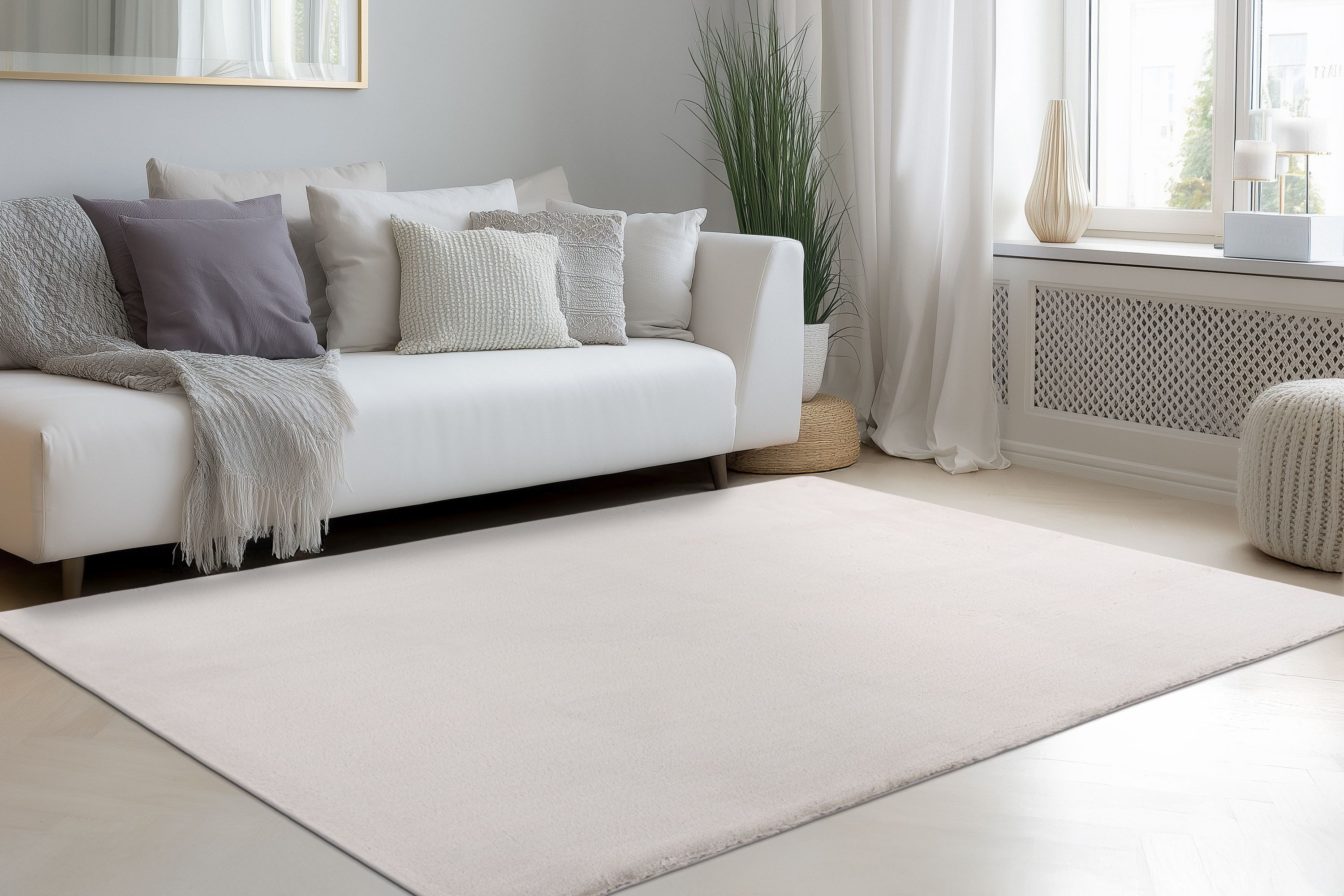 Kayoom Hochflor-Teppich Emperor 525, rechteckig, Höhe: 23 mm, weicher Hochflor, Fell Haptik, Wohnzimmer