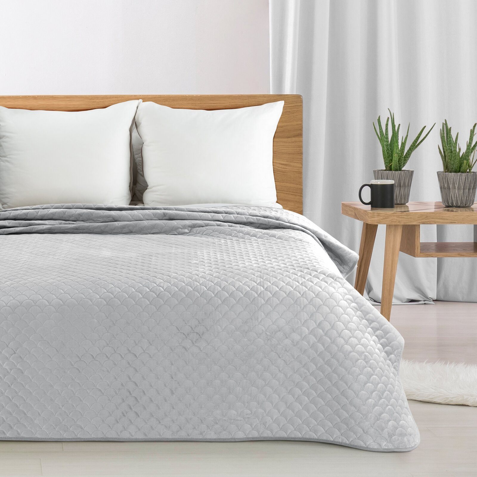 Eurofirany Bettüberwurf ARIEL, Velvet Decke Velours Tagesdecke Eleganter Überwurf Allzweckdecke